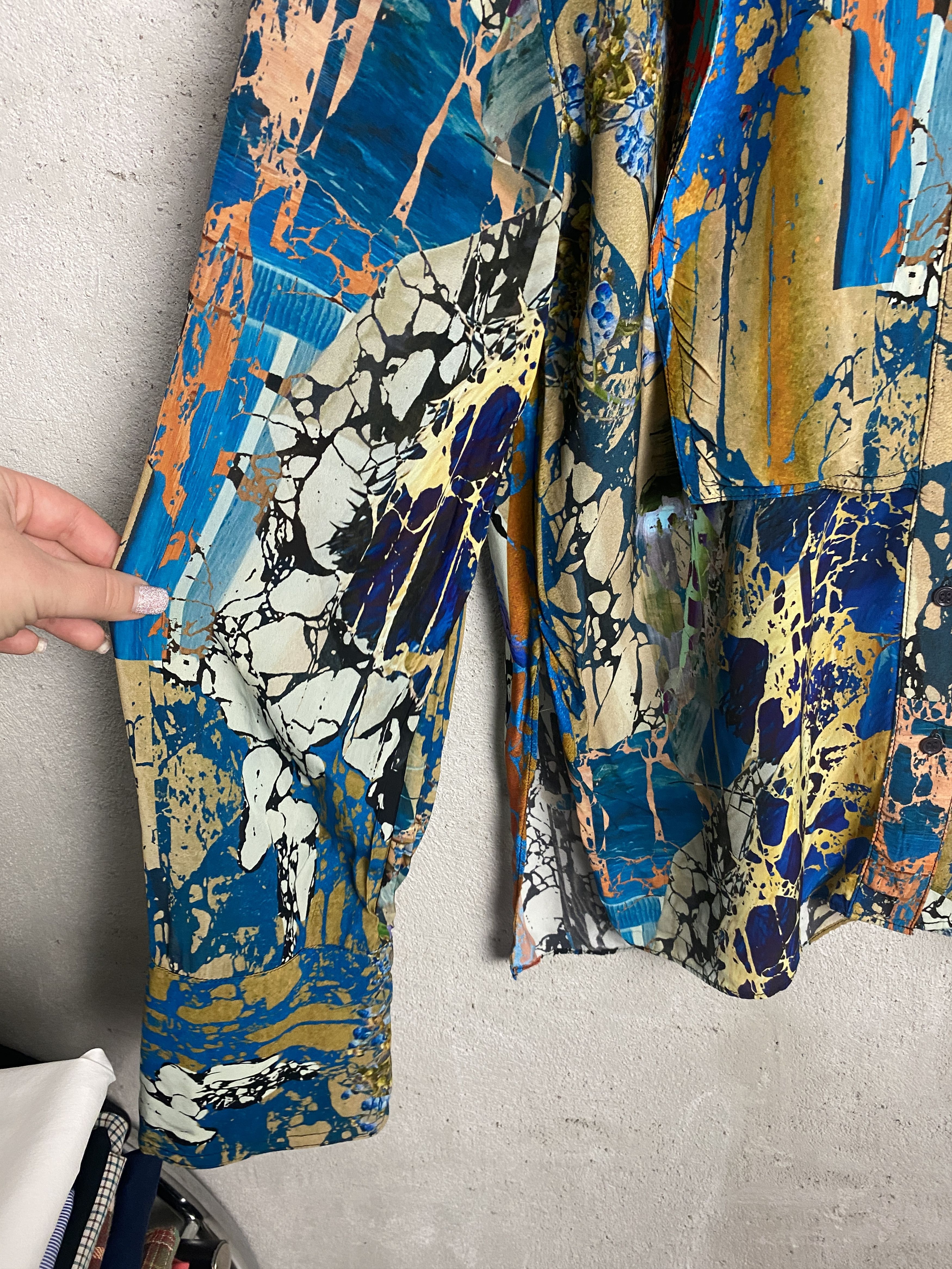 H&M H&M Studio AW2020 viscose multicolor shirt button ups Size XS / US 0-2 / IT 36-38 - 4 Thumbnail