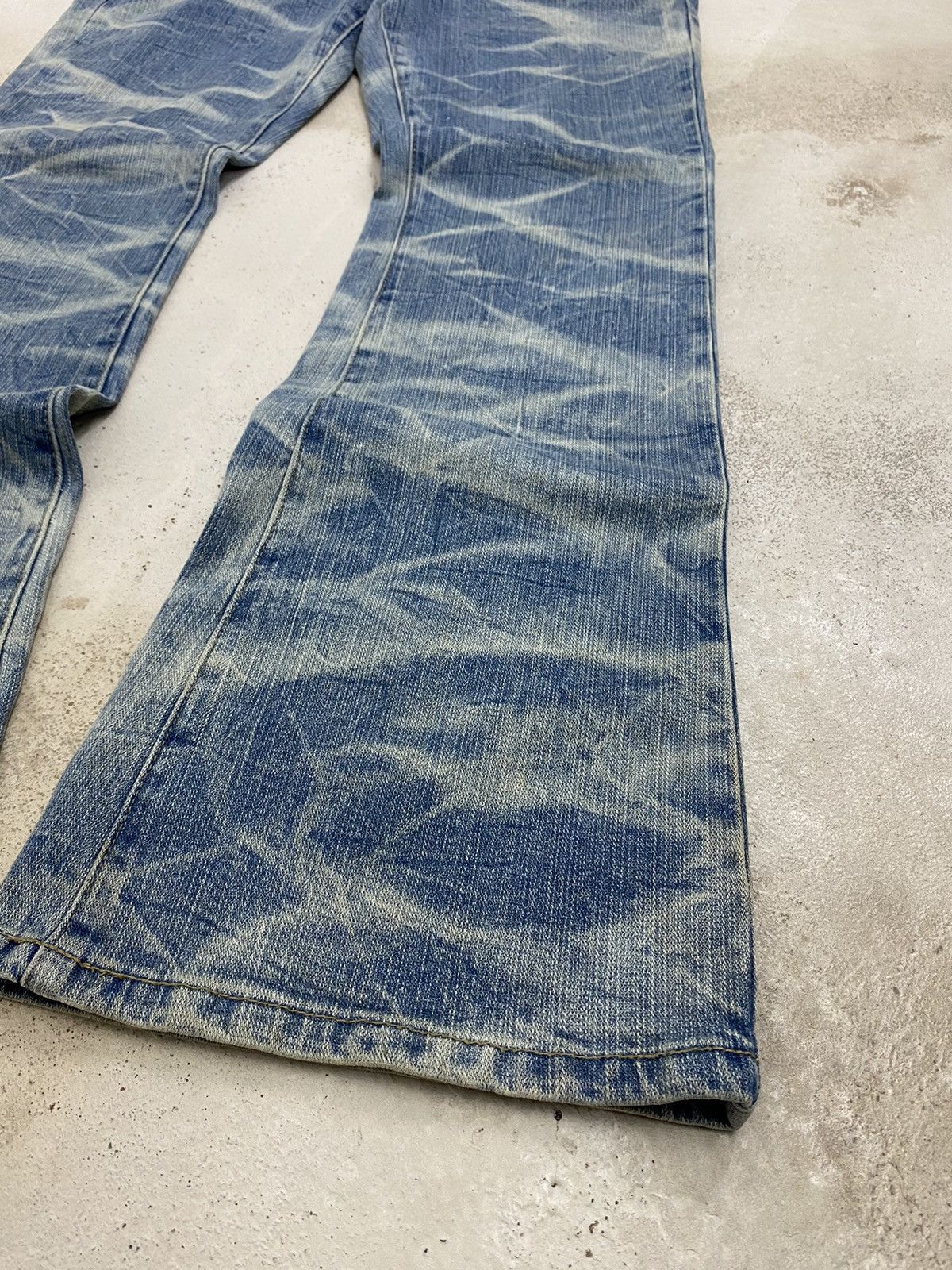 If Six Was Nine × Le Grande Bleu (L.G.B.) × Tornado Mart Retro Flare Daily Topics Unique Tie Dye Wash Effect Sparkli Size US 31 - 4 Thumbnail