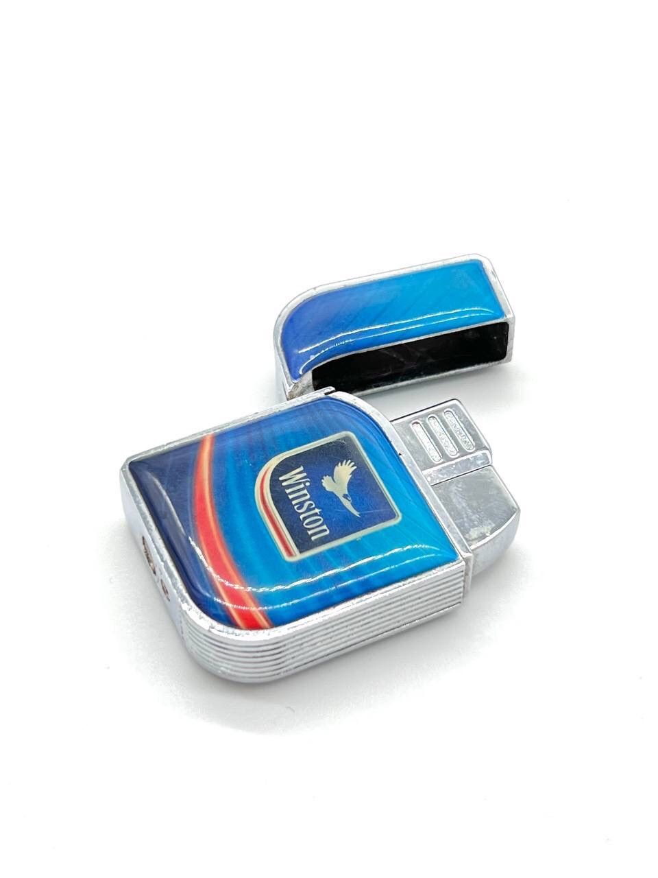 Marlboro × Vintage Vintage Winston lighter Blue logo collections green fire 00s Size ONE SIZE - 1 Thumbnail