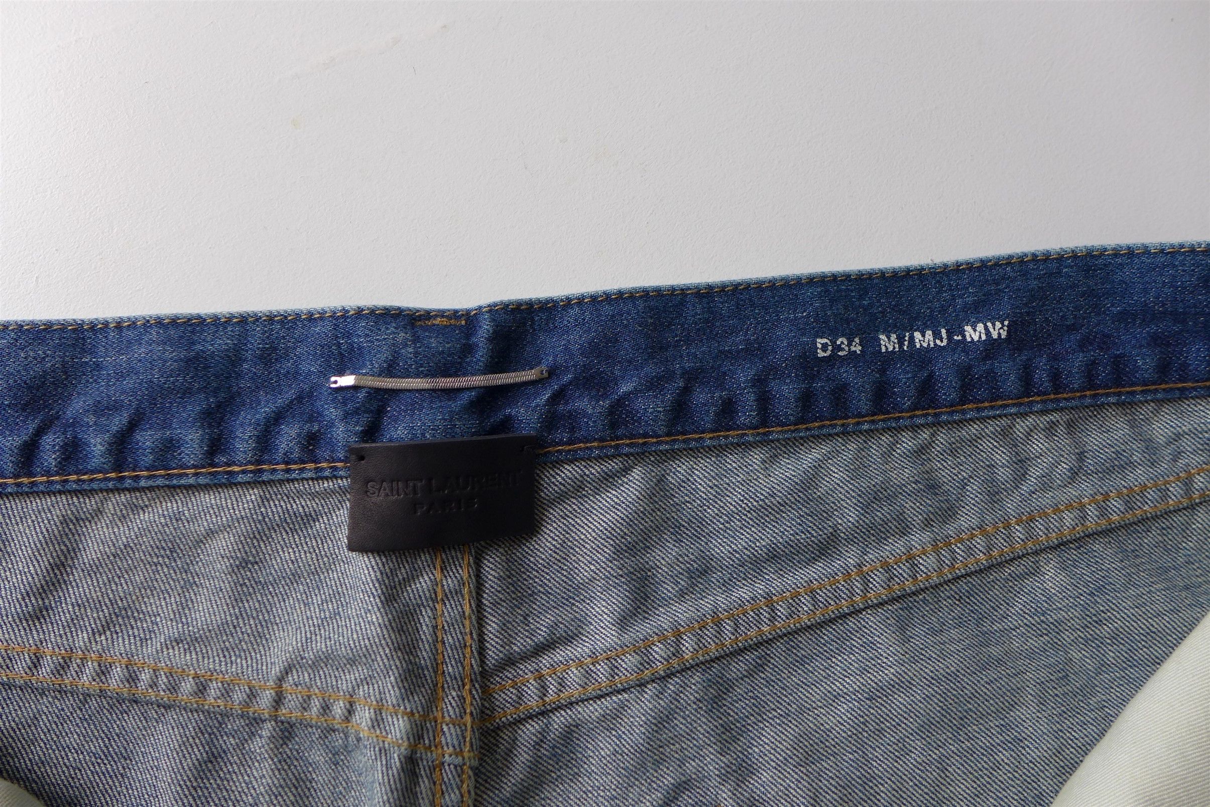 Saint Laurent Paris Saint Laurent D34 Mick Jeans -- Authentic Vintage Blue Denim Size US 32 / EU 48 - 11 Thumbnail
