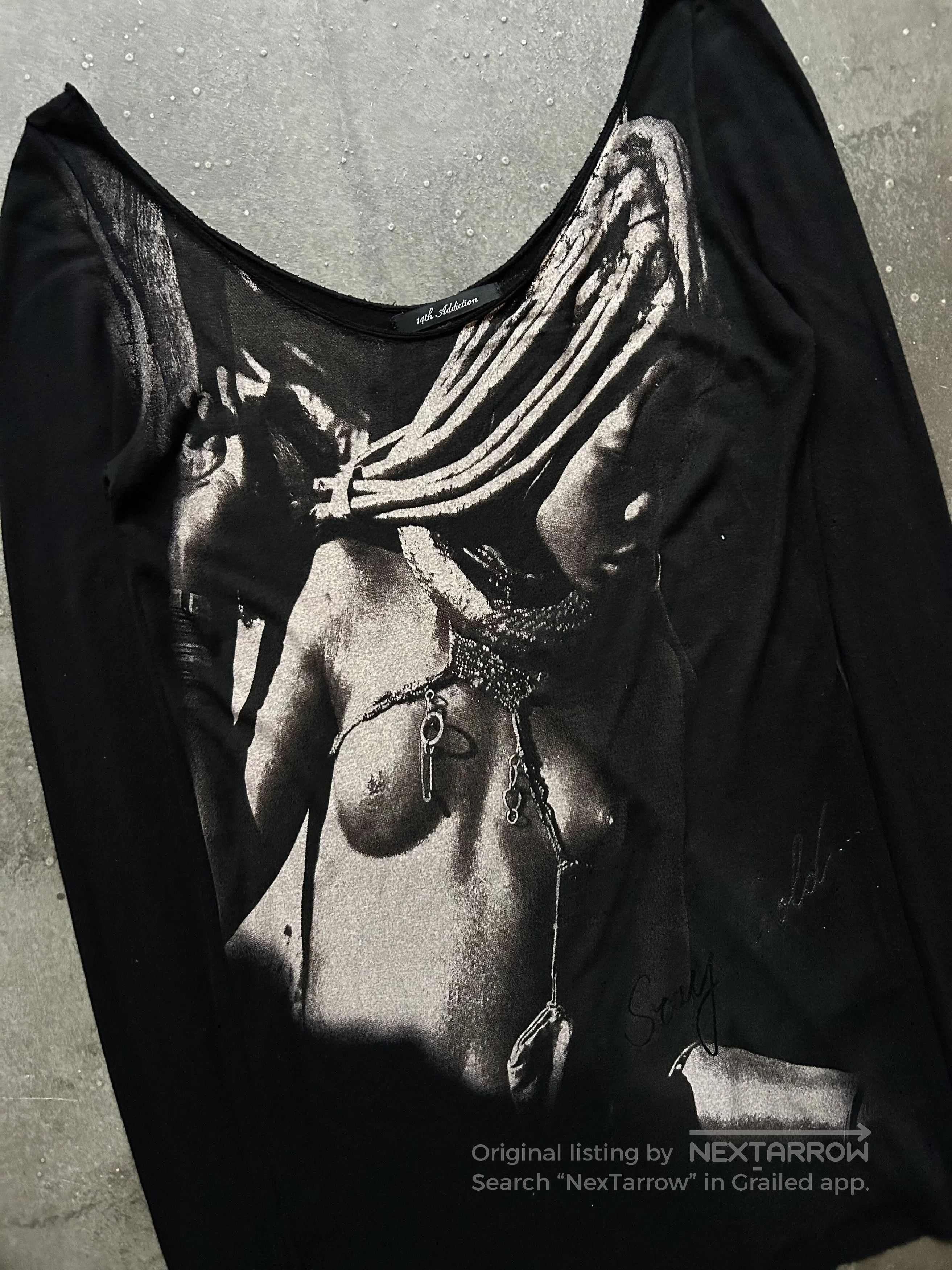 14th Addiction artistic long sleeve top with print. Size US M / EU 48-50 / 2 - 2 Thumbnail