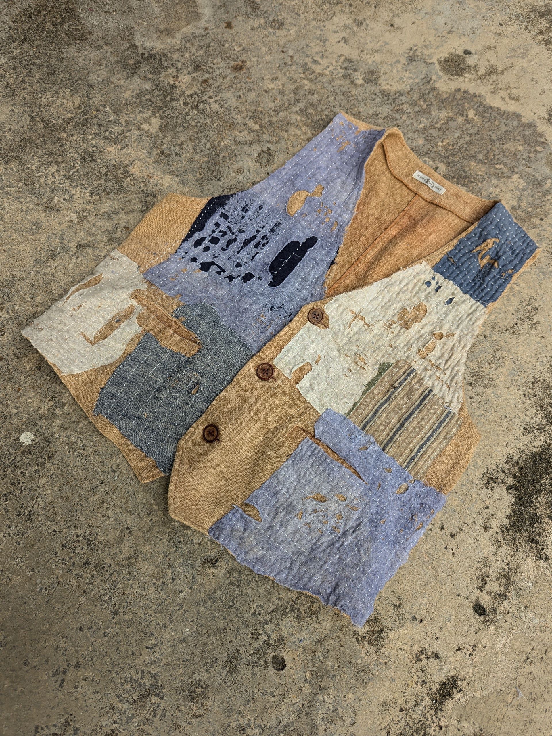 Japanese Brand × Vintage Inspired Kapital Boro Vest Sashiko Distressed Custom Made Size US S / EU 44-46 / 1 - 3 Thumbnail
