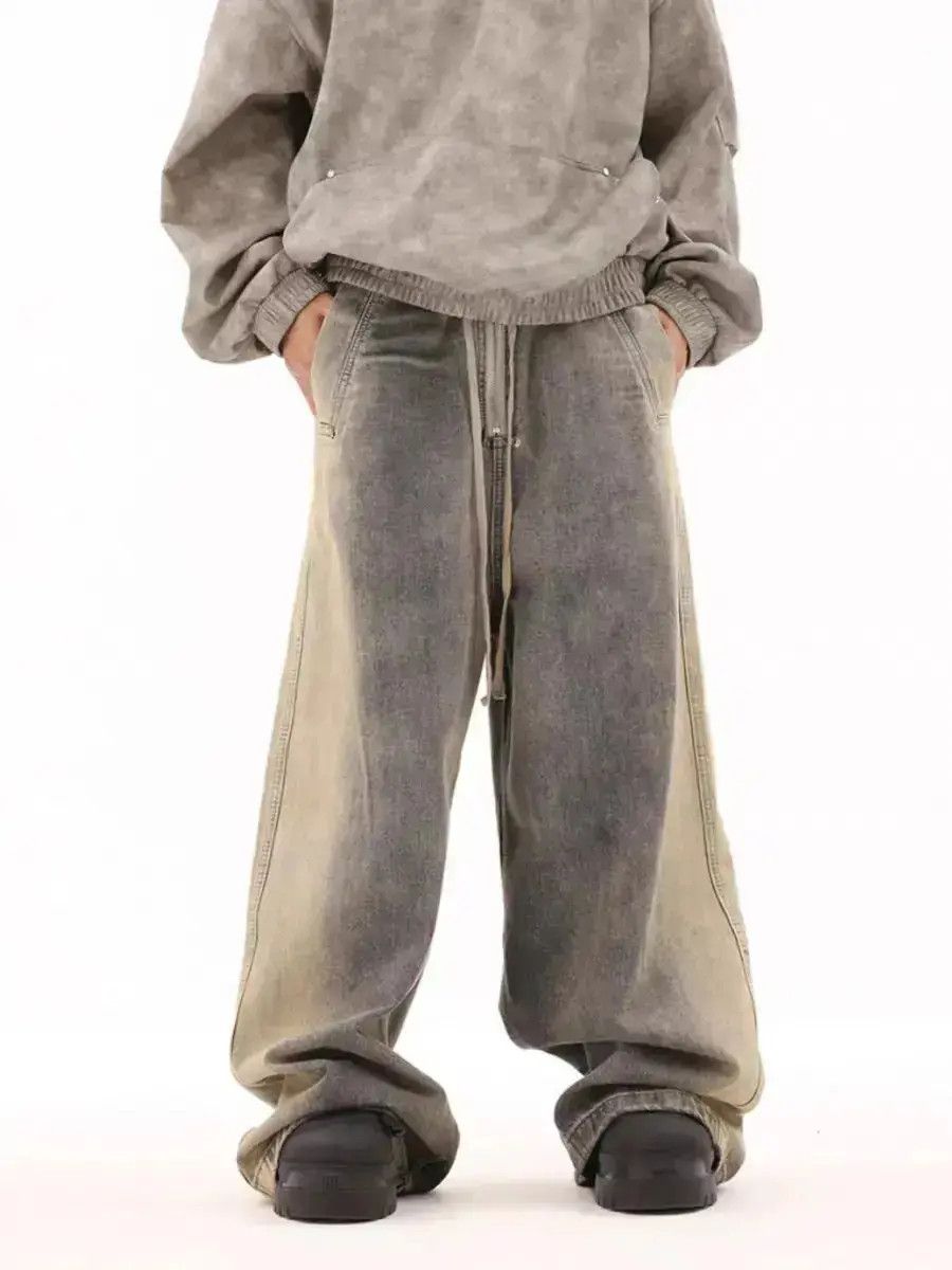 Japanese Brand Retro Gradient Heavyweight Wide Leg Jeans Size US 34 / EU 50 - 2 Thumbnail
