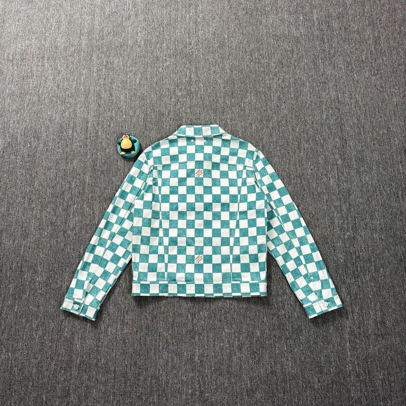 Louis Vuitton LOUIS VUITTON Green checkerboard denim jacket 2501-Nextarro Size US S / EU 44-46 / 1 - 2 Thumbnail