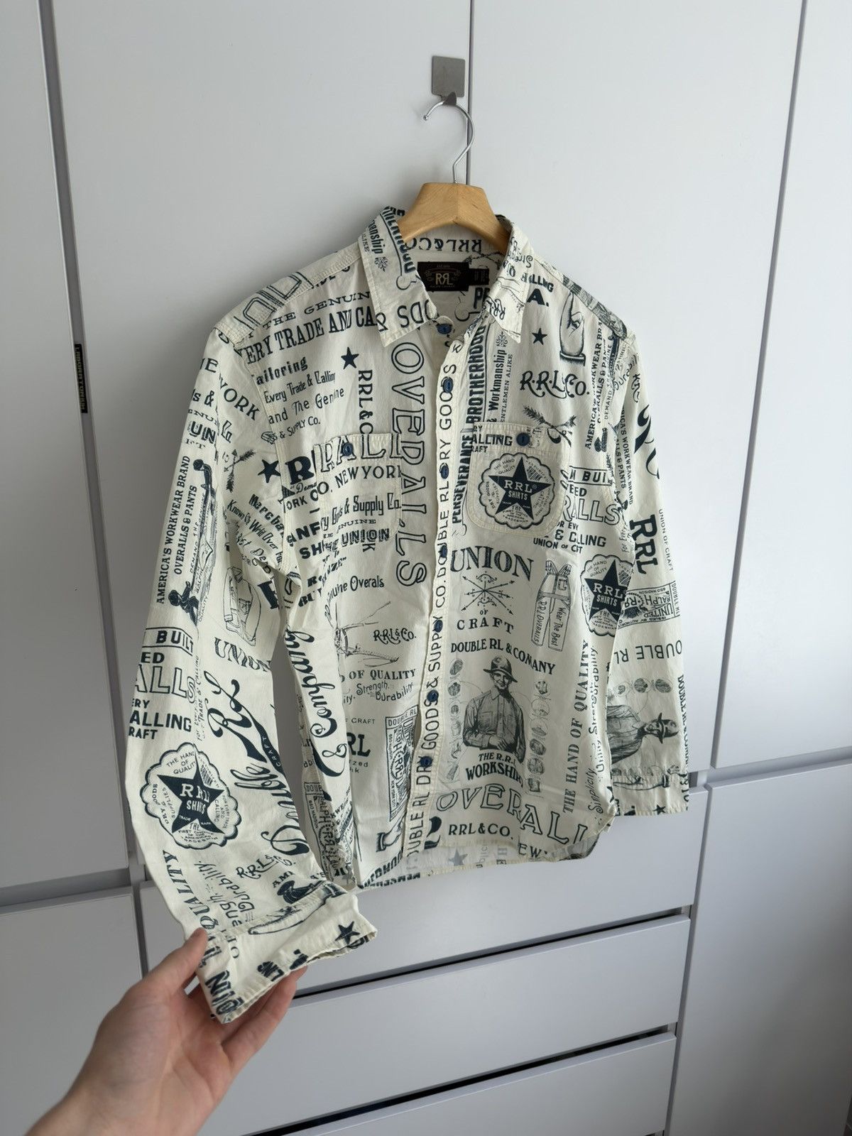 RRL Ralph Lauren RRL Ralph Lauren Poplin Graphic Workshirt Size US M / EU 48-50 / 2 - 2 Thumbnail