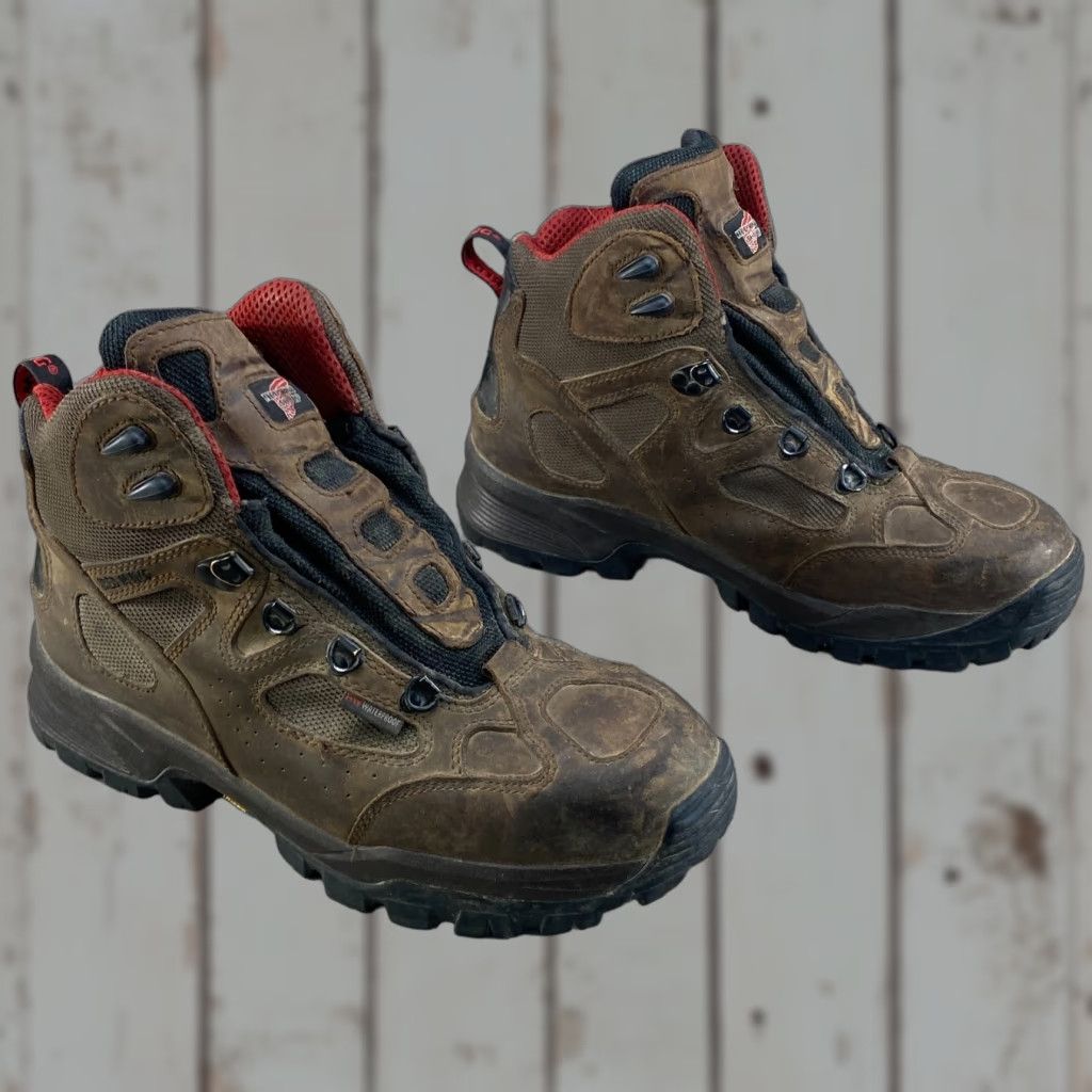 Red Wing R ed Wing Mens 10.5 Brown Leather Boots Waterproof Truhiker Aluminum Toe Vibram Sole - 6674 Work EH Size US 10 / EU 43 - 1 Thumbnail