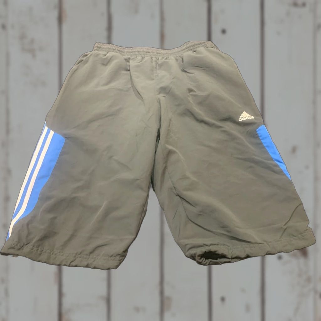 Adidas ADIDAS Windbreaker Shorts Pants Activewear Gray Large Mens Size US 33 - 1 Thumbnail