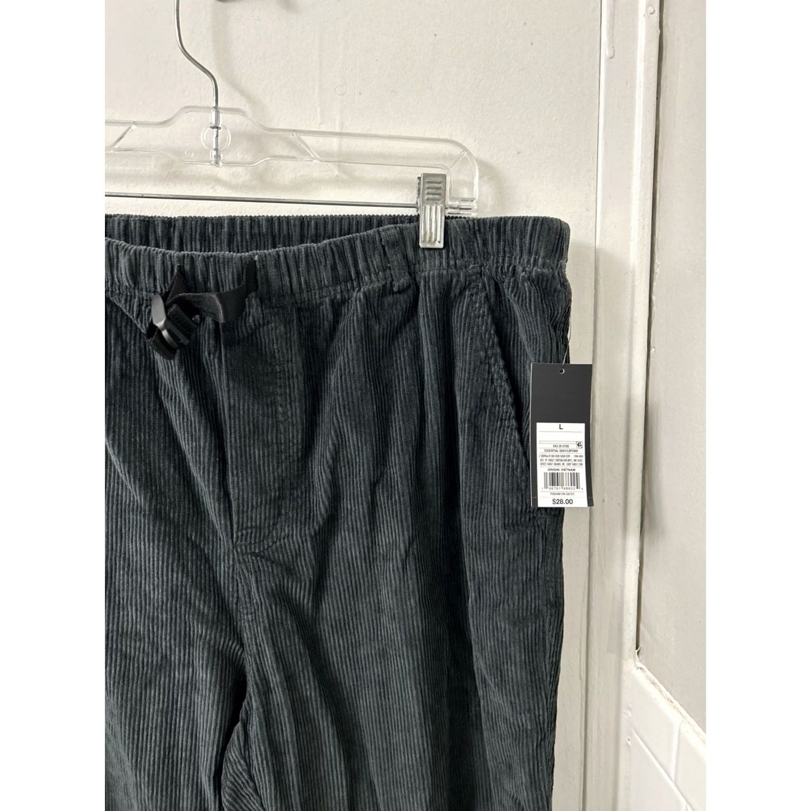 Vintage VINTAGE Original Use Corduroy Pants Mens Large Gray Elastic Waist Drawstring NWT Size US 33 - 4 Thumbnail
