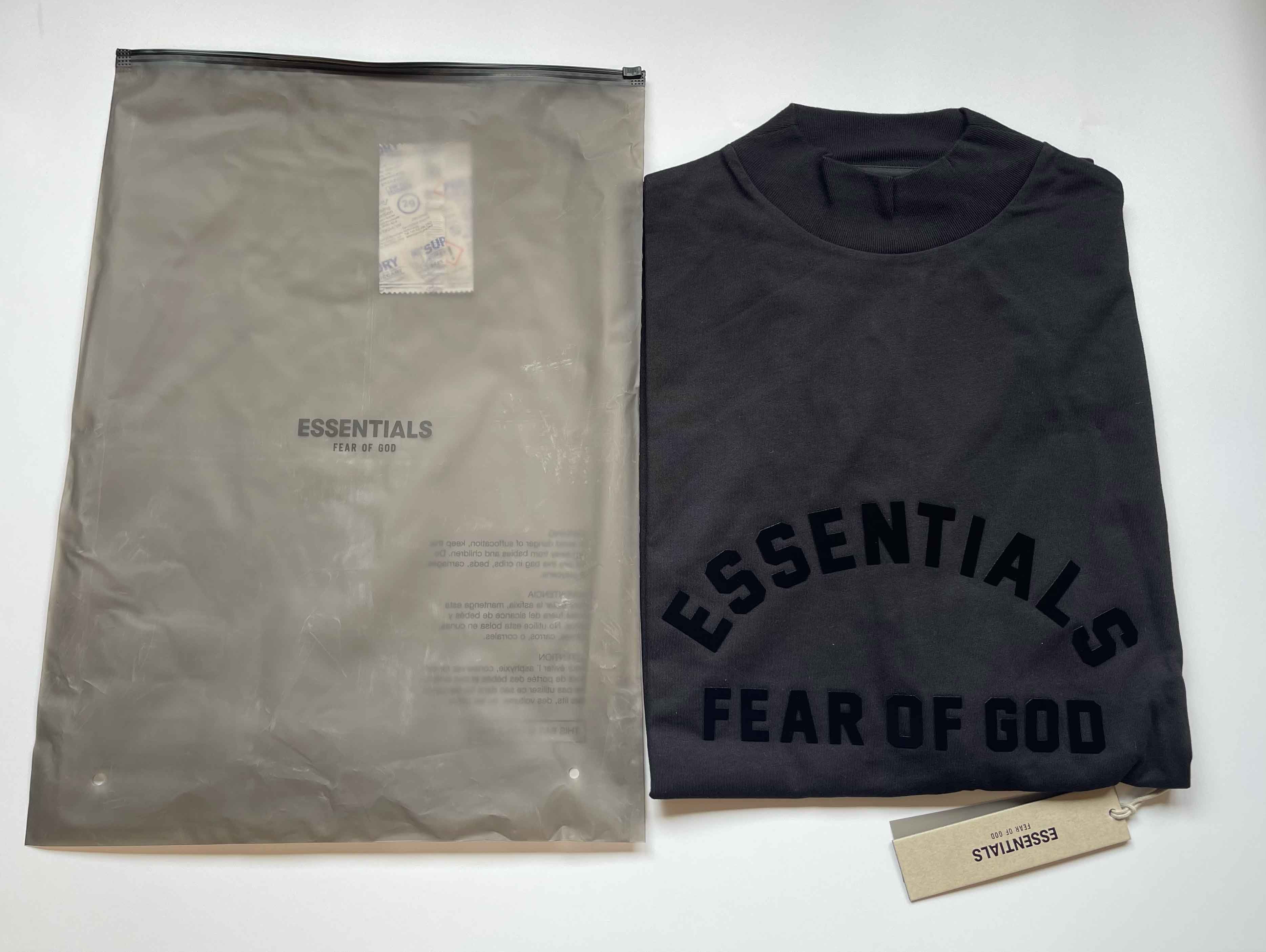 Fear of God 🔥 Fear of God Essentials T-shirt Jet Black Sz (L) Size US L / EU 52-54 / 3 - 4 Thumbnail