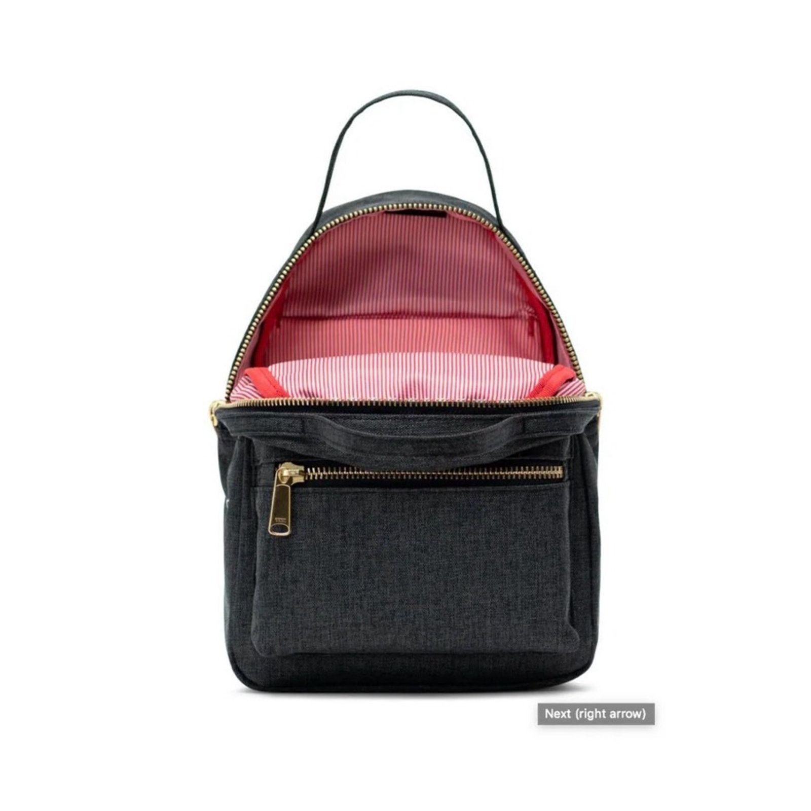 Herschel Supply Co. HERSCHEL NOVA MINI BACKPACK Black with Gold Hardware PERFECT Size ONE SIZE - 7 Thumbnail