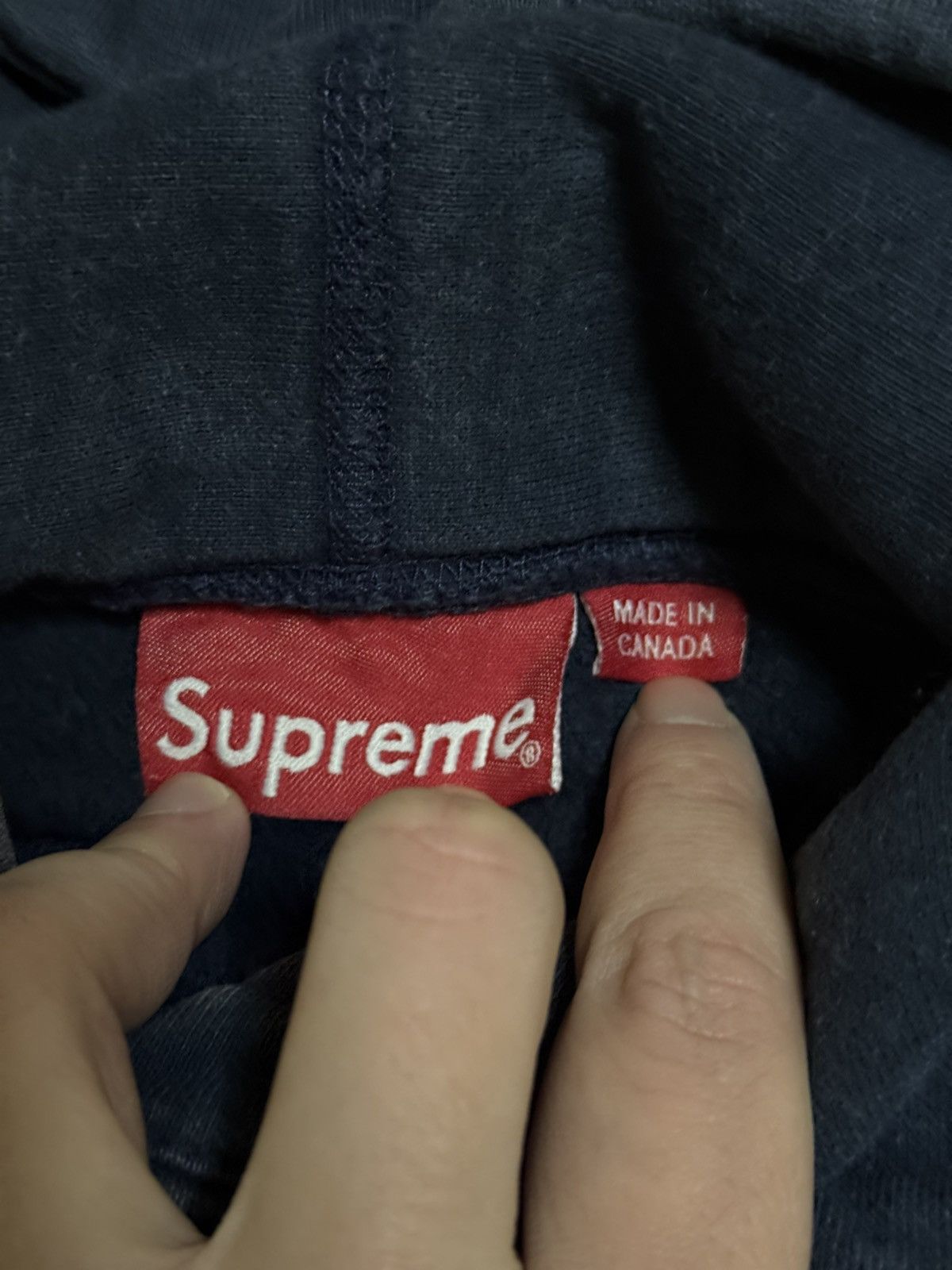 Supreme Supreme navy on navy tonal box logo hooded sweatershirt Size US M / EU 48-50 / 2 - 5 Thumbnail