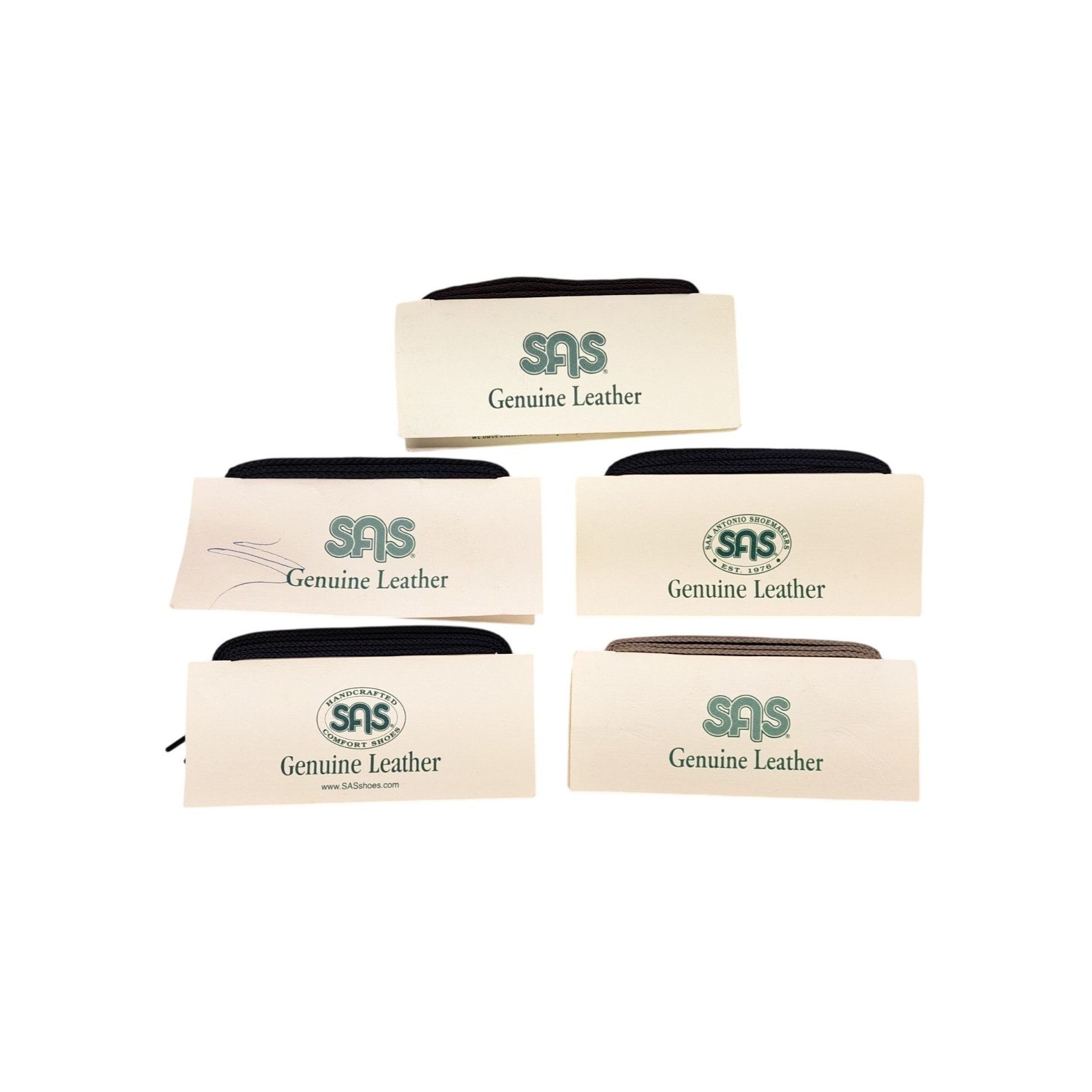 Other SAS Genuine Shoelaces 5 Pair Black Brown Beige 32 Inches New Size ONE SIZE - 1 Thumbnail