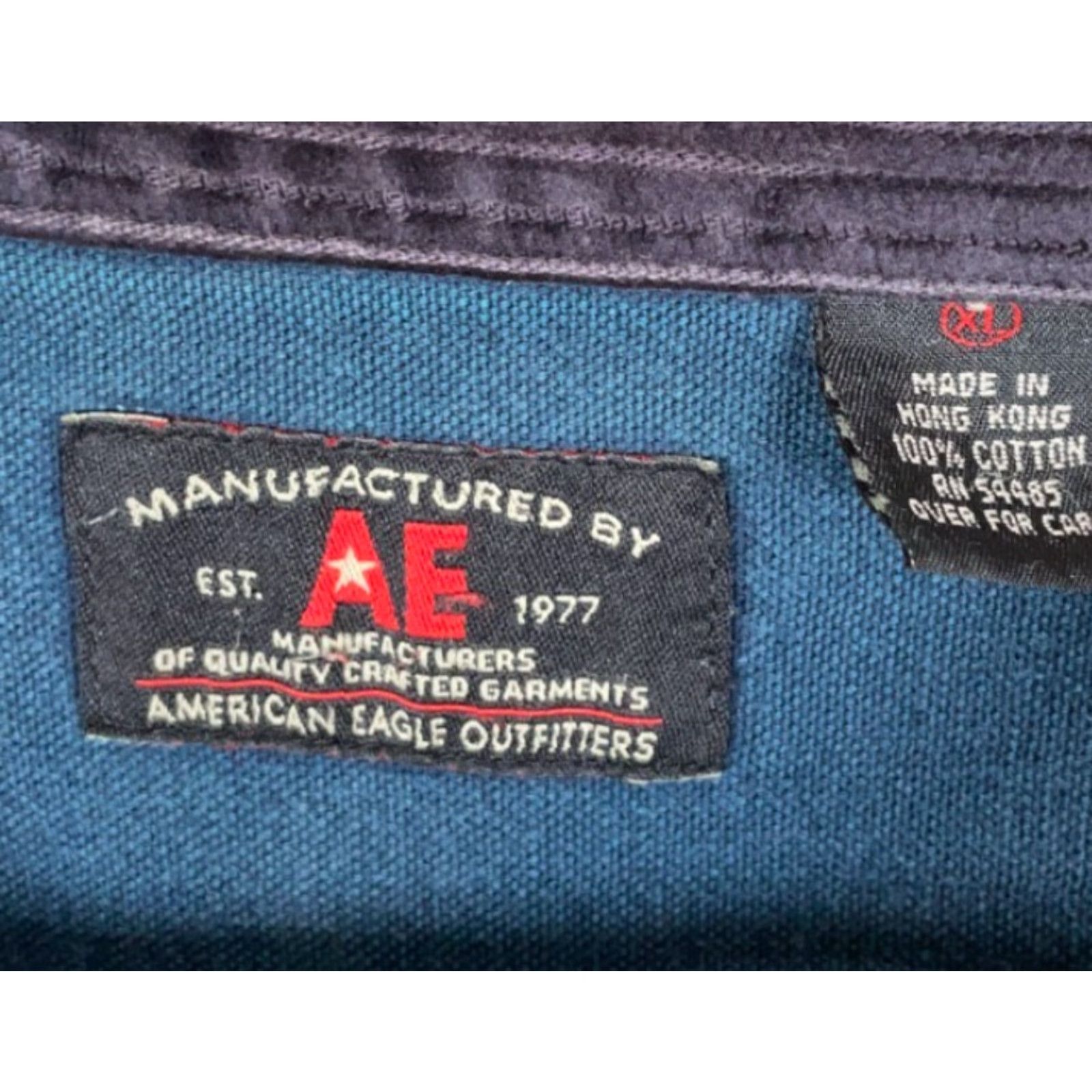 American Eagle Outfitters American Eagle Corduroy Zip Shirt Jacket Mens XL Black Faded Unlined Shacket Size US XL / EU 56 / 4 - 3 Thumbnail
