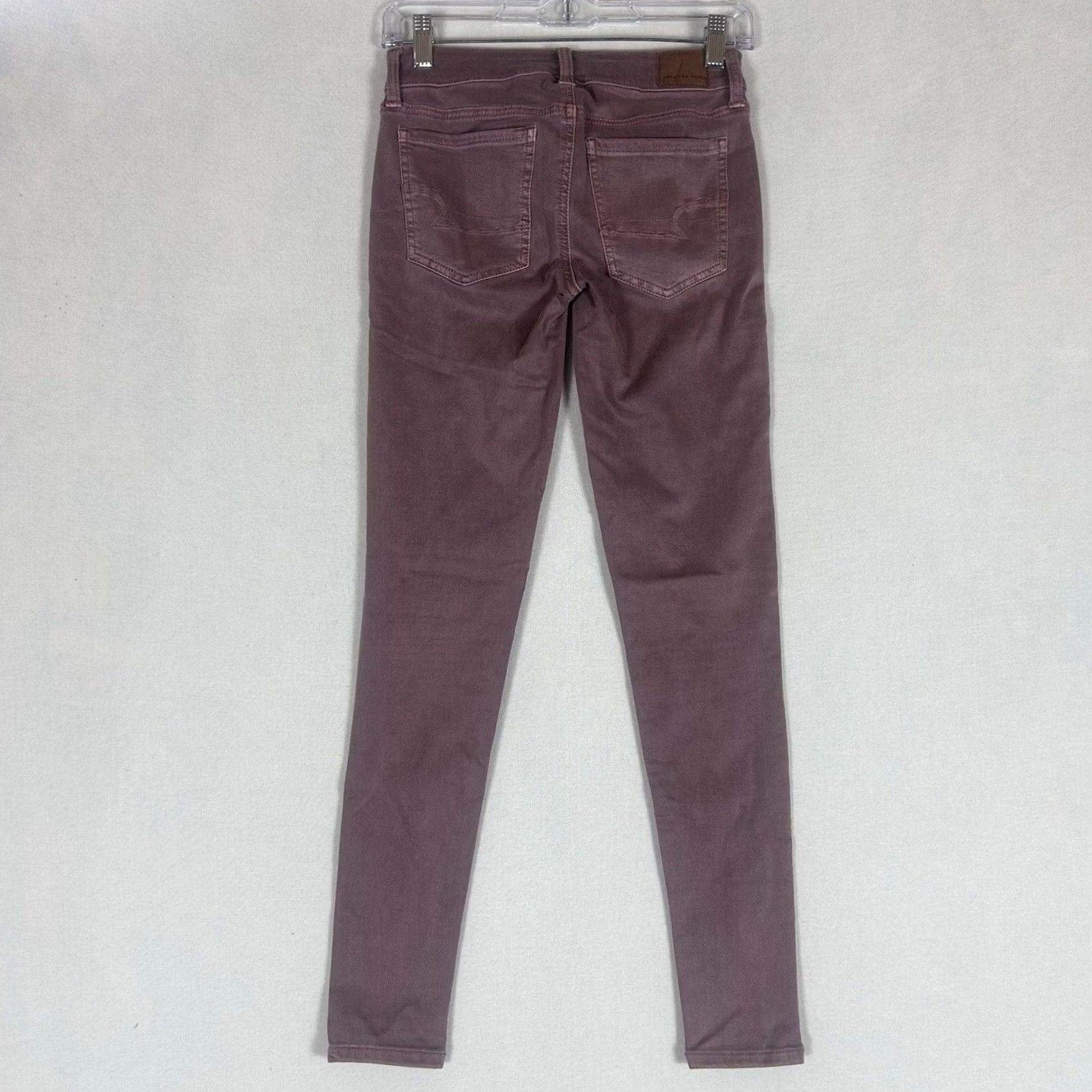 American Eagle Outfitters American Eagle Outfitters Next Level Stretch Jegging Jeans Women's Size 2 Red Low Rise Slim 4-Pocket Denim Mid/City College Logo Embroidered Size 26" / US 2 / IT 38 - 6 Thumbnail