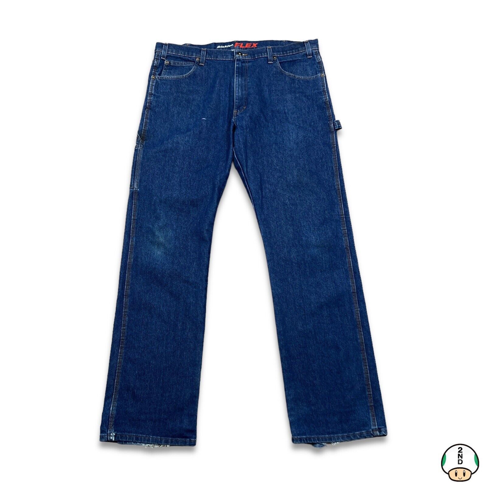 Dickies × Vintage Dickies Jeans 38x34 Flex Relaxed Straight Distressed Denim Size US 38 / EU 54 - 1 Thumbnail