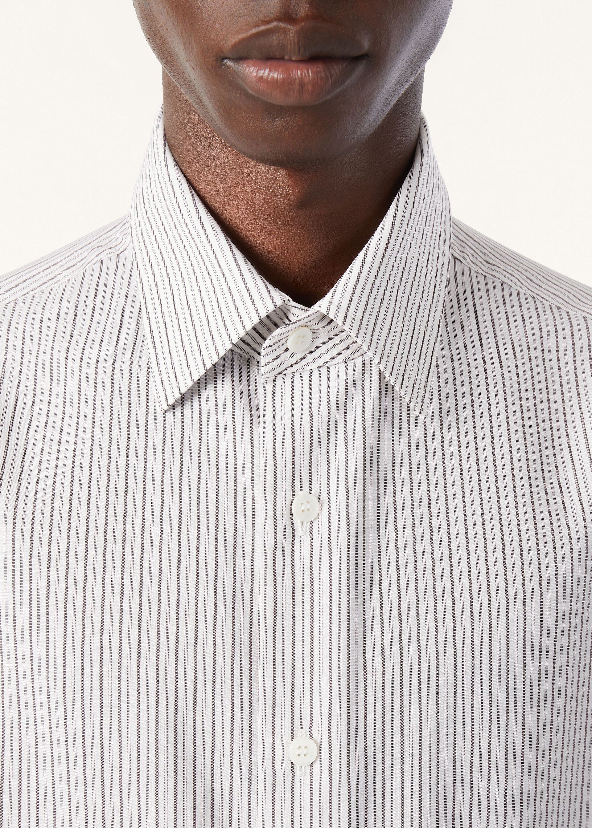 Loro Piana os11x0326 FRM0723 Filippo Shirt in Red & Light Red Stripes Size US XL / EU 56 / 4 - 3 Thumbnail