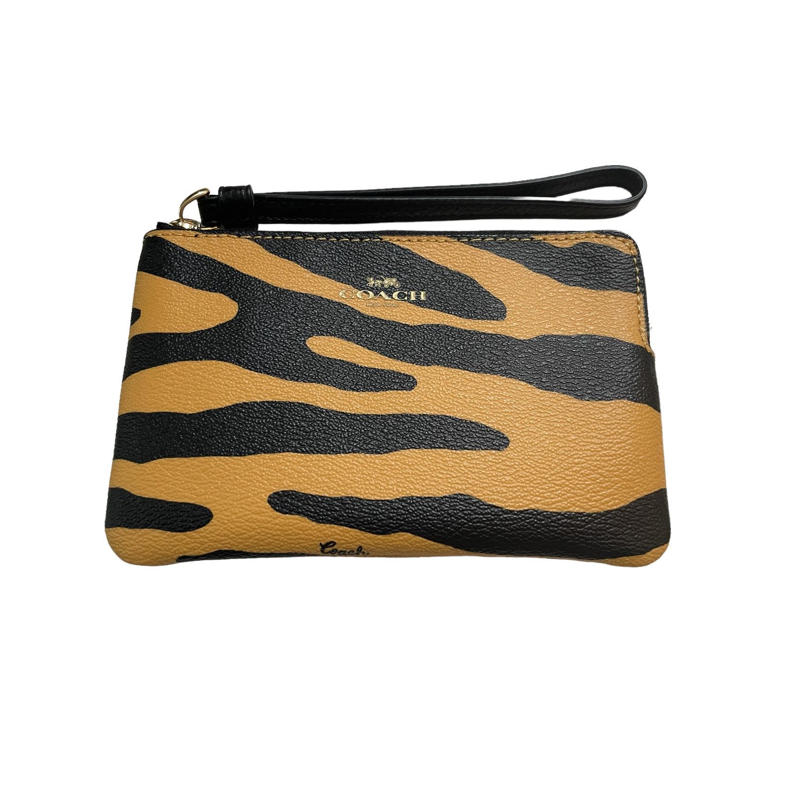Coach Coach Corner Zip Wristlet With Tiger Print New Size ONE SIZE - 1 Thumbnail