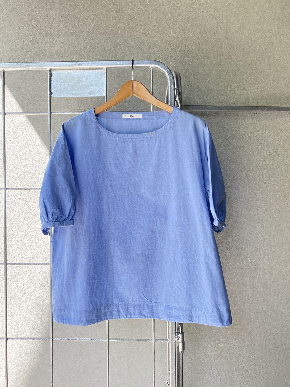 45rpm 45rpm Women Casual Light Blue Puff Sleeve Top Size L / US 10 / IT 46 - 1 Thumbnail