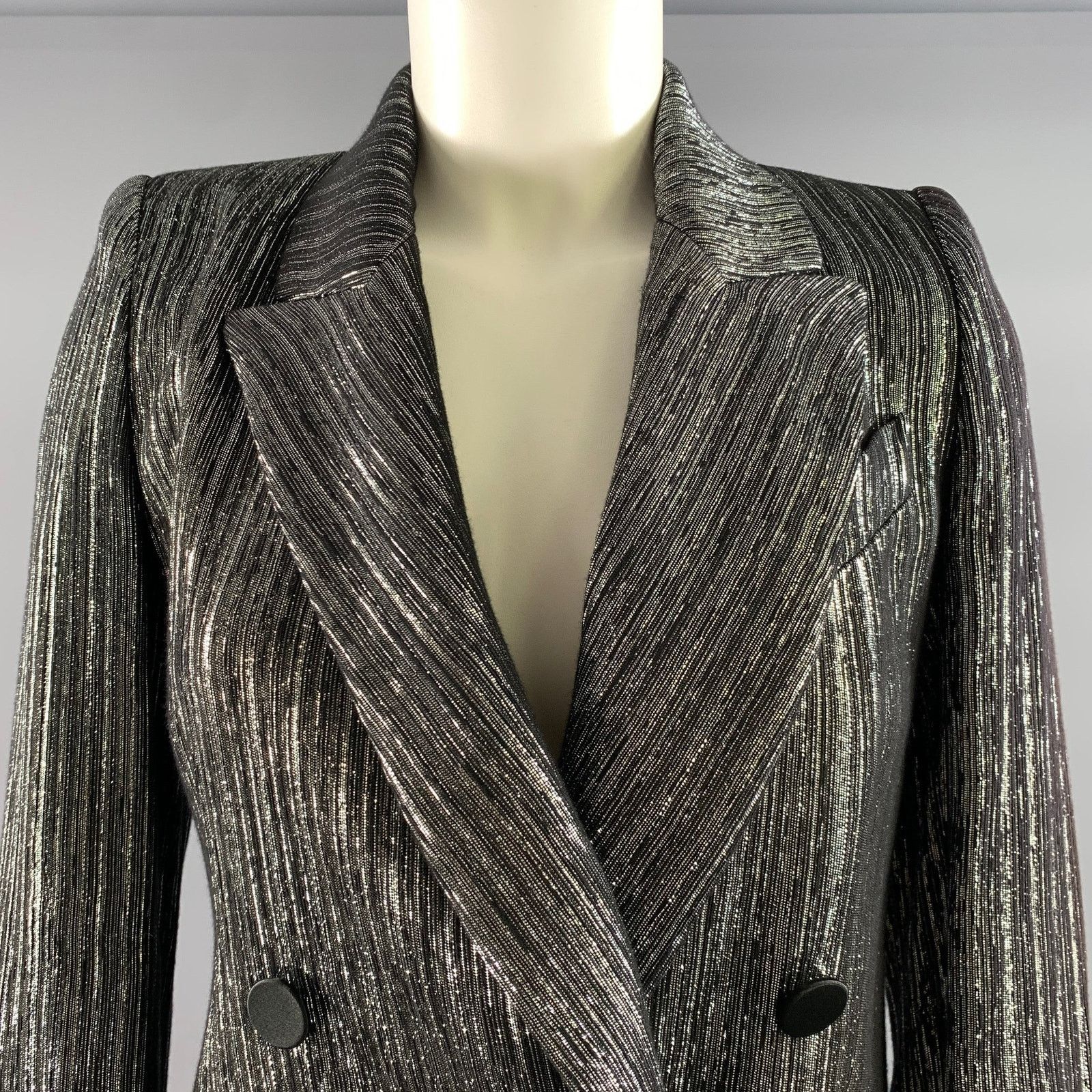 Isabel Marant ISABEL MARANT Size 2 Black Silver Viscose Polyester Jacket Size XS / US 0-2 / IT 36-38 - 2 Thumbnail