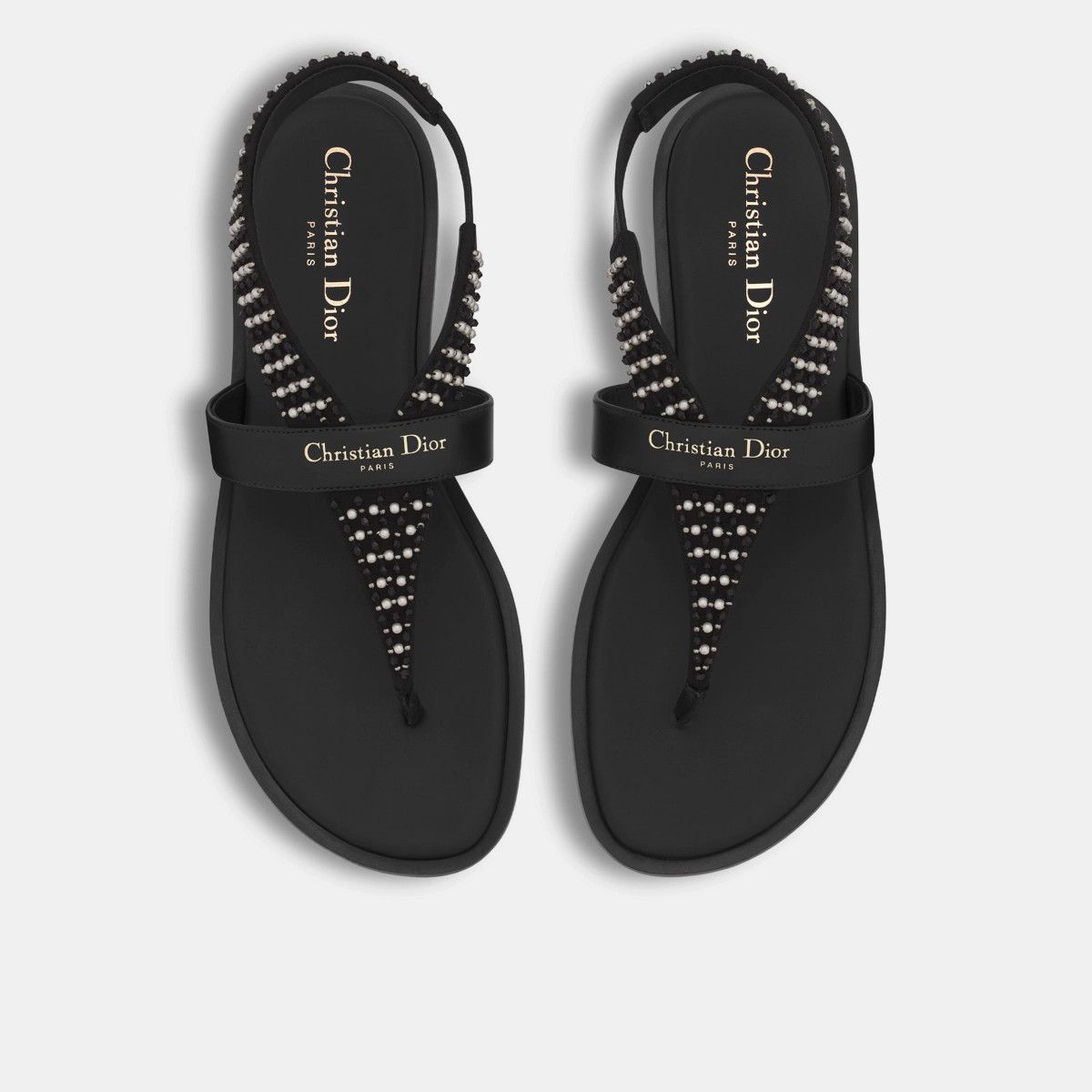 Dior o1bcso1str0226 Dior Eclat Thong Sandal in Black Size US 5 / IT 35 - 3 Thumbnail