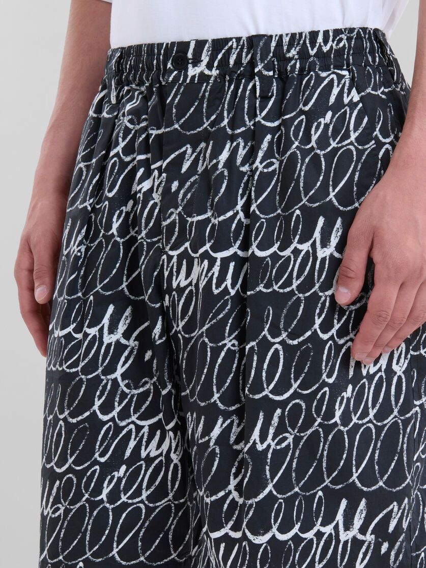 Marni o1w1db11125 Poplin Drawstring Shorts in Black Size US 30 / EU 46 - 4 Thumbnail
