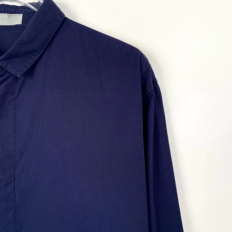 Dior Dior Size 39 Blue little bee embroidered cotton long-sleeve Size US XXS / EU 40 - 3 Thumbnail