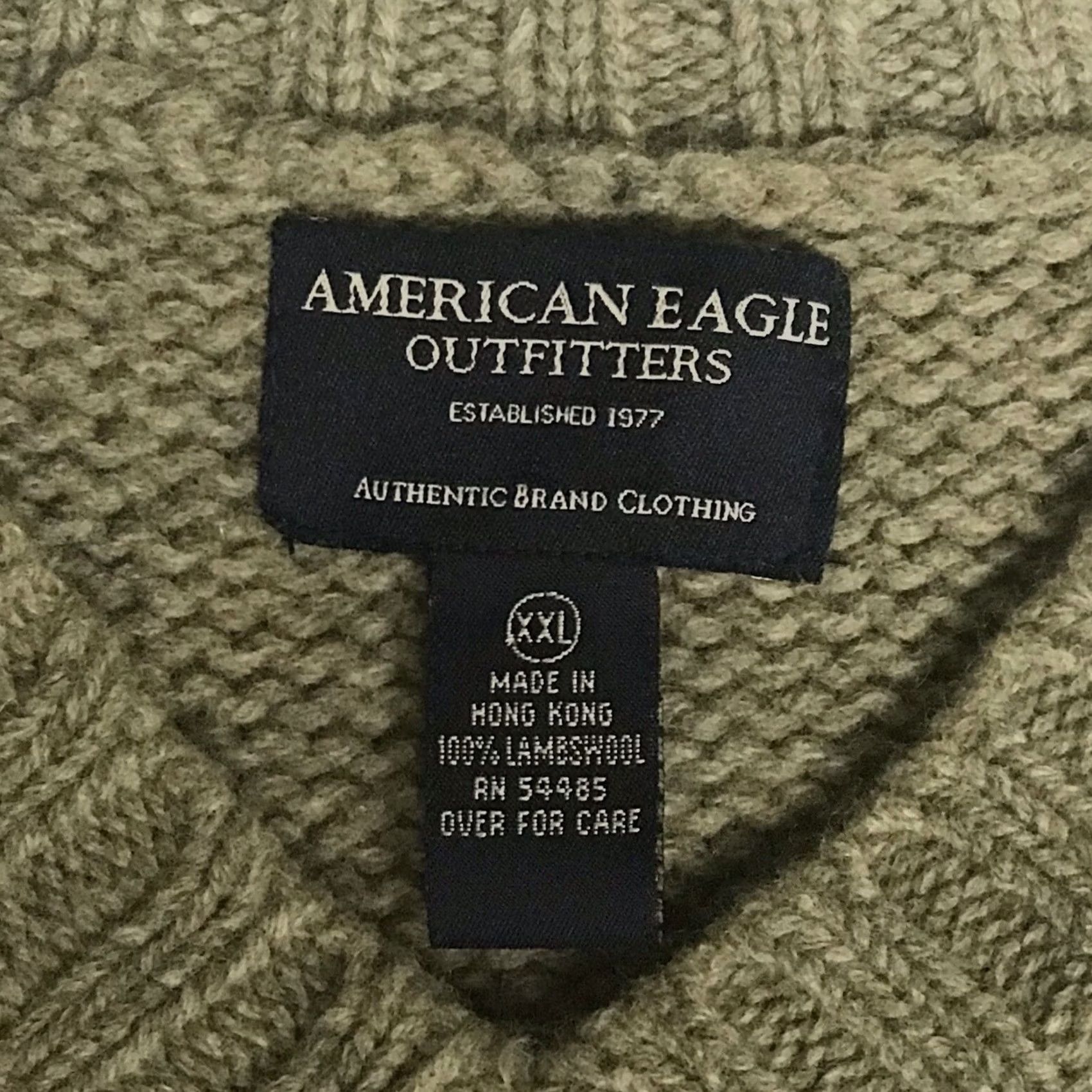 American Eagle Outfitters VINTAGE American Eagle Outfitters Men Hazel Brown Lambswool Knit V-Neck Sweater Vest 2XL Size US XXL / EU 58 / 5 - 2 Thumbnail