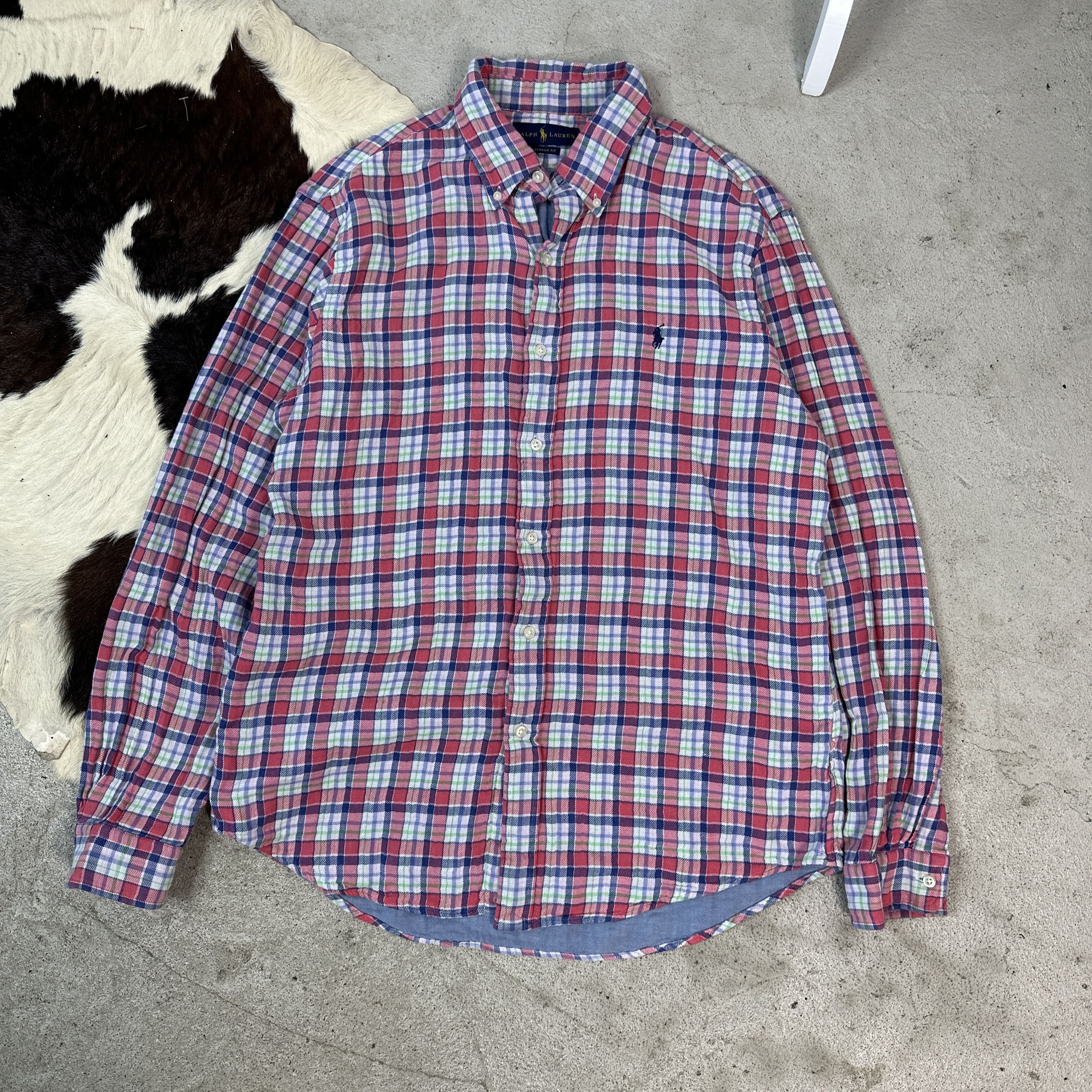 Polo Ralph Lauren × Vintage Polo Ralph Lauren flannel shirt Size US L / EU 52-54 / 3 - 2 Thumbnail