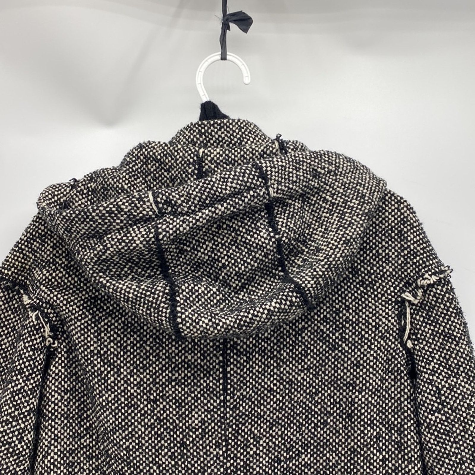 Zara Zara Basic Tweed Full Zip Jacket Black White Marled size M Size M / US 6-8 / IT 42-44 - 8 Thumbnail