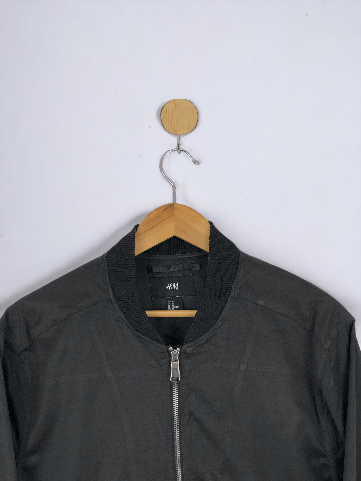 H&M H&M Bomber Zipper Ups Denim Jacket Black Size US M / EU 48-50 / 2 - 2 Thumbnail