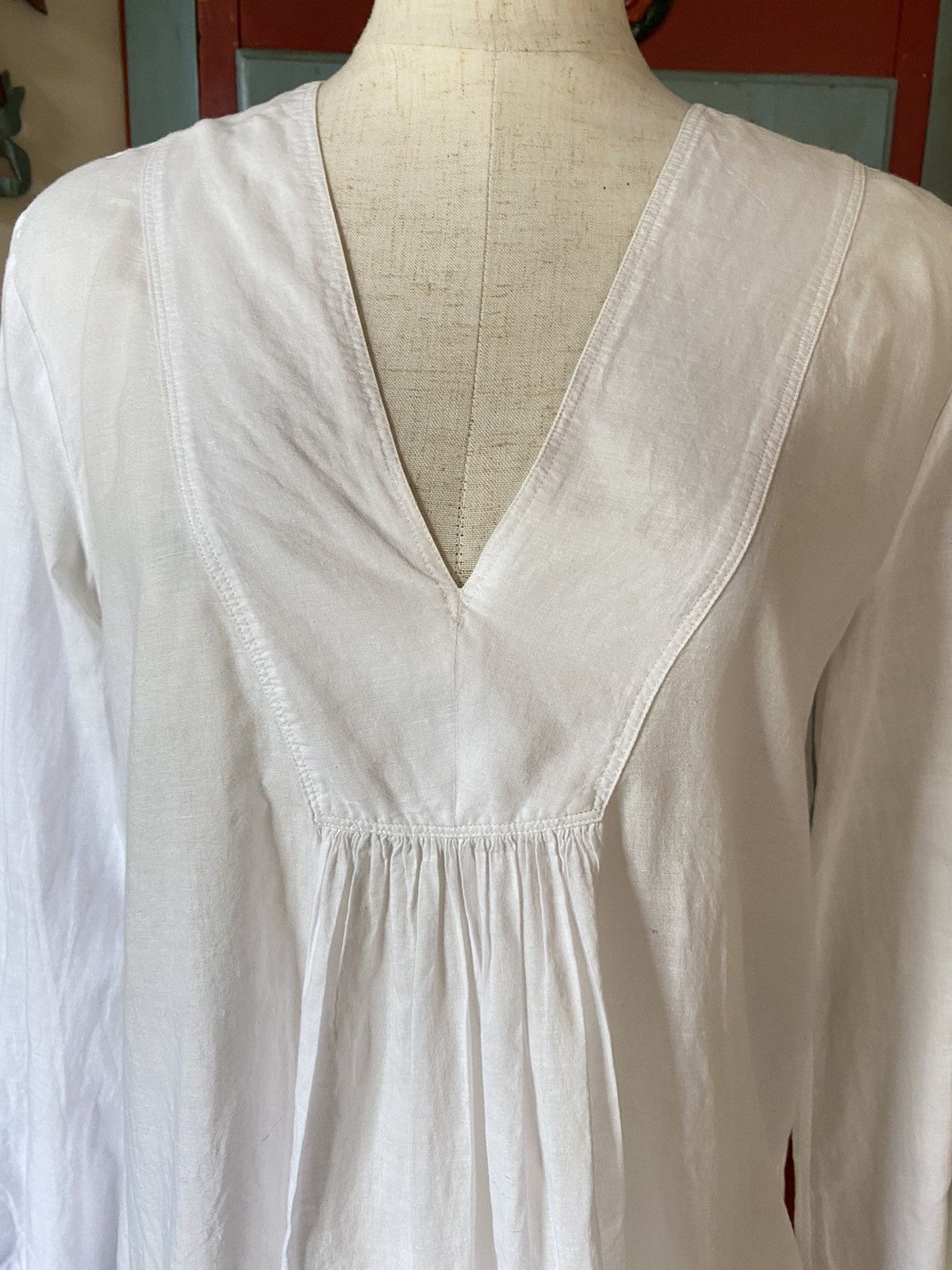 45rpm 45 RPM white V-neck blouse Size XS / US 0-2 / IT 36-38 - 11 Thumbnail