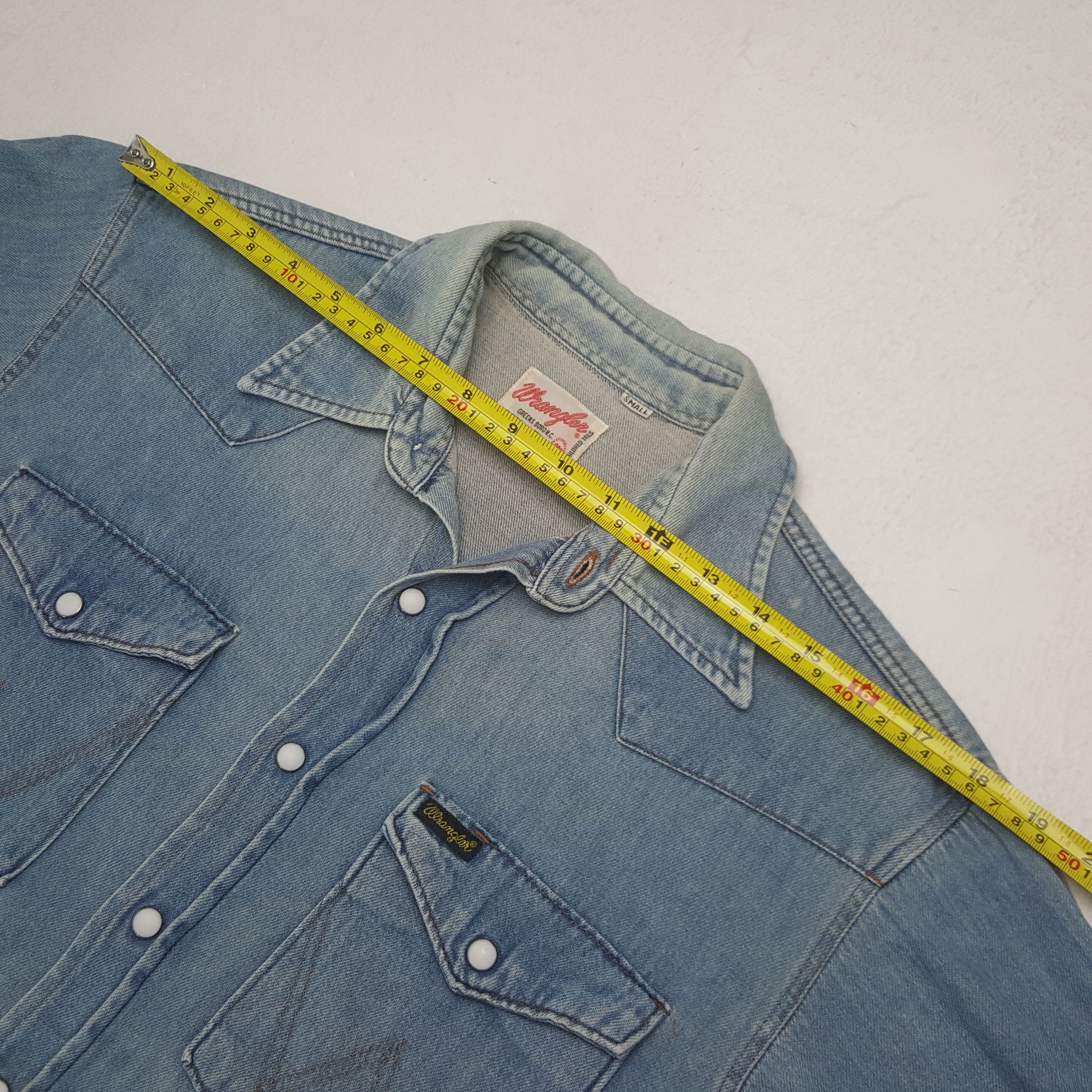 Wrangler Vintage Wrangler Denim Button Up Shirt Size US S / EU 44-46 / 1 - 5 Thumbnail