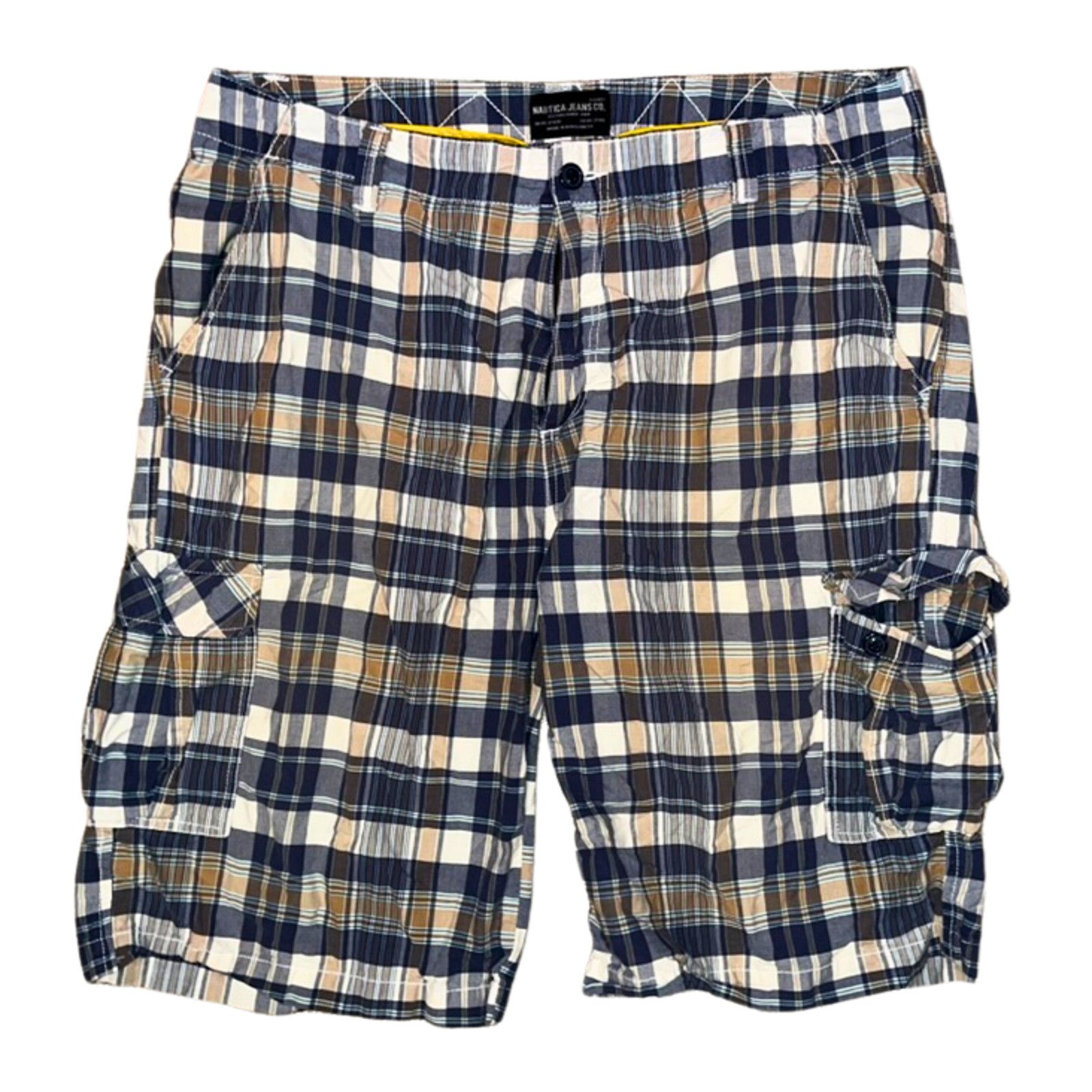 Nautica Nautica Jeans Cargo Shorts 40 Y2K Baggy Plaid Streetwear 12” Size US 40 / EU 56 - 3 Thumbnail