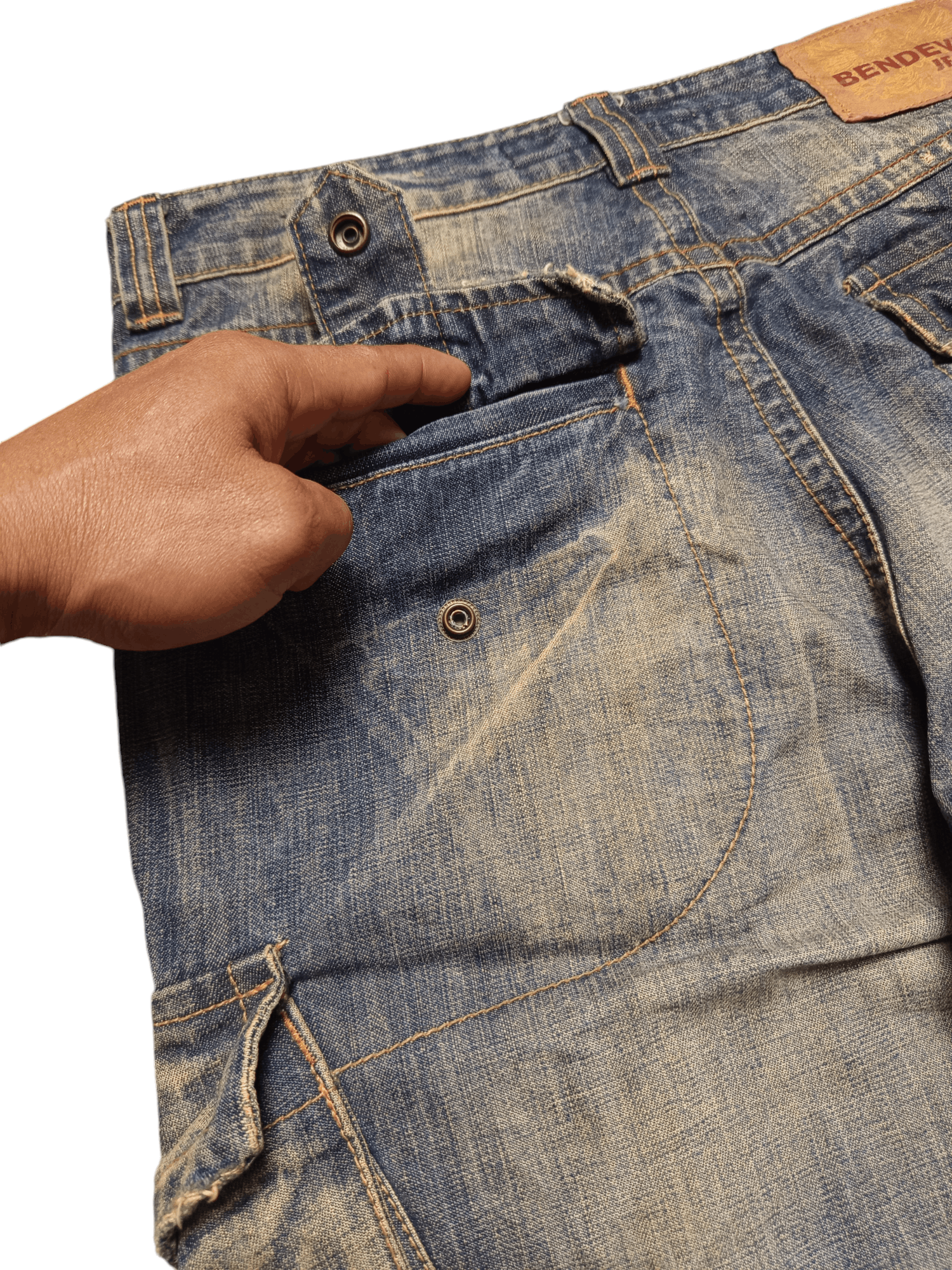 Vintage Rusty Distressed Jean Baggy Grunge Cargo Size US 31 - 11 Thumbnail