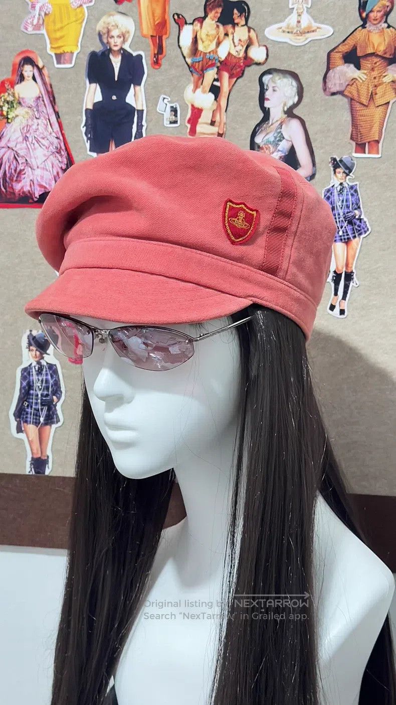 Vivienne Westwood Vivienne Westwood Vintage Pink Velvet Newsboy Hat Size ONE SIZE - 1 Thumbnail