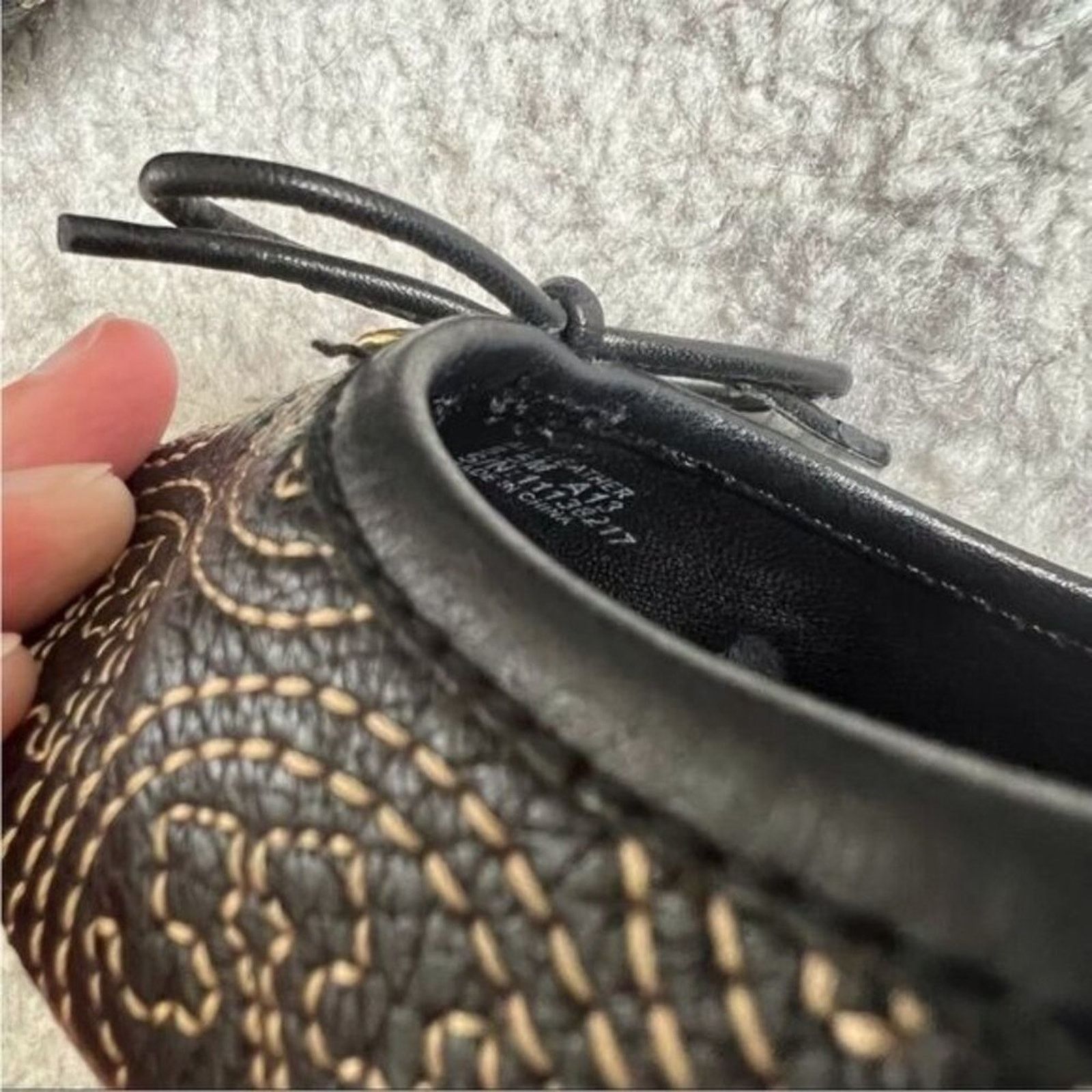 Tory Burch Tory Burch Flats Black Cream 6.5 Leather Sole Leather Upper Size US 6.5 / IT 36.5 - 13 Thumbnail