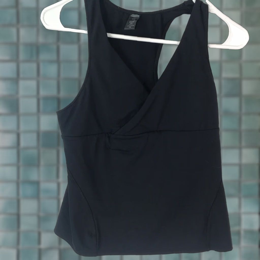 Vintage Shock Absorber Womens Tank Black Cropped Pullover 36C V-Neck Sleeveless Shirt Top Size XS / US 0-2 / IT 36-38 - 1 Thumbnail