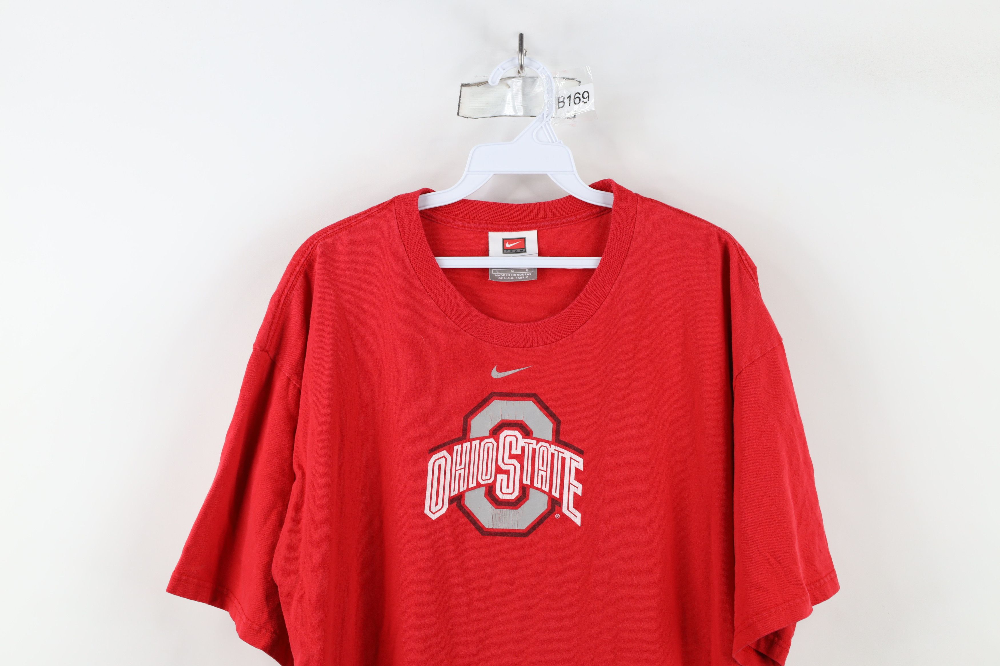 Nike × Vintage Vintage Nike Center Swoosh Ohio State University T-Shirt Size US L / EU 52-54 / 3 - 2 Thumbnail