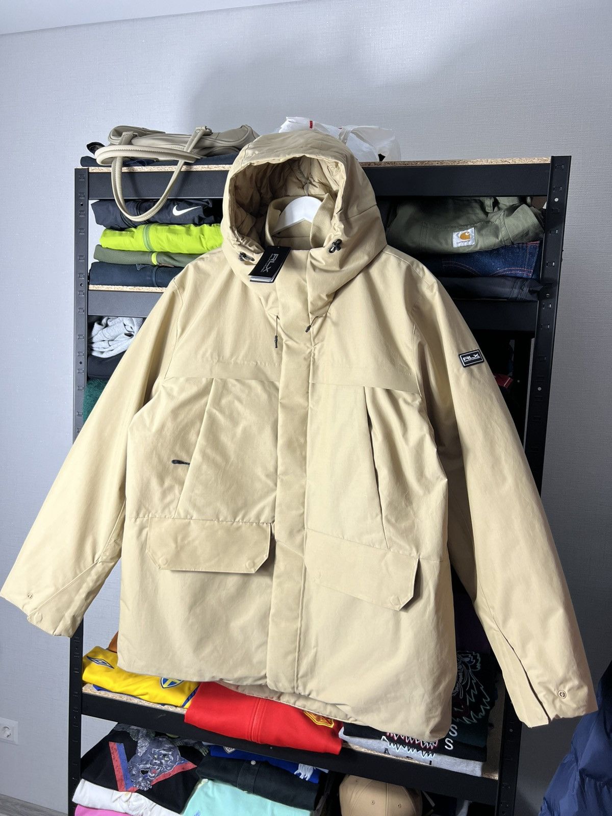 Polo Ralph Lauren 🧥 NWT RLX Ralph Lauren Water-Repellent Faille Hooded Jacket Size US XXL / EU 58 / 5 - 1 Thumbnail