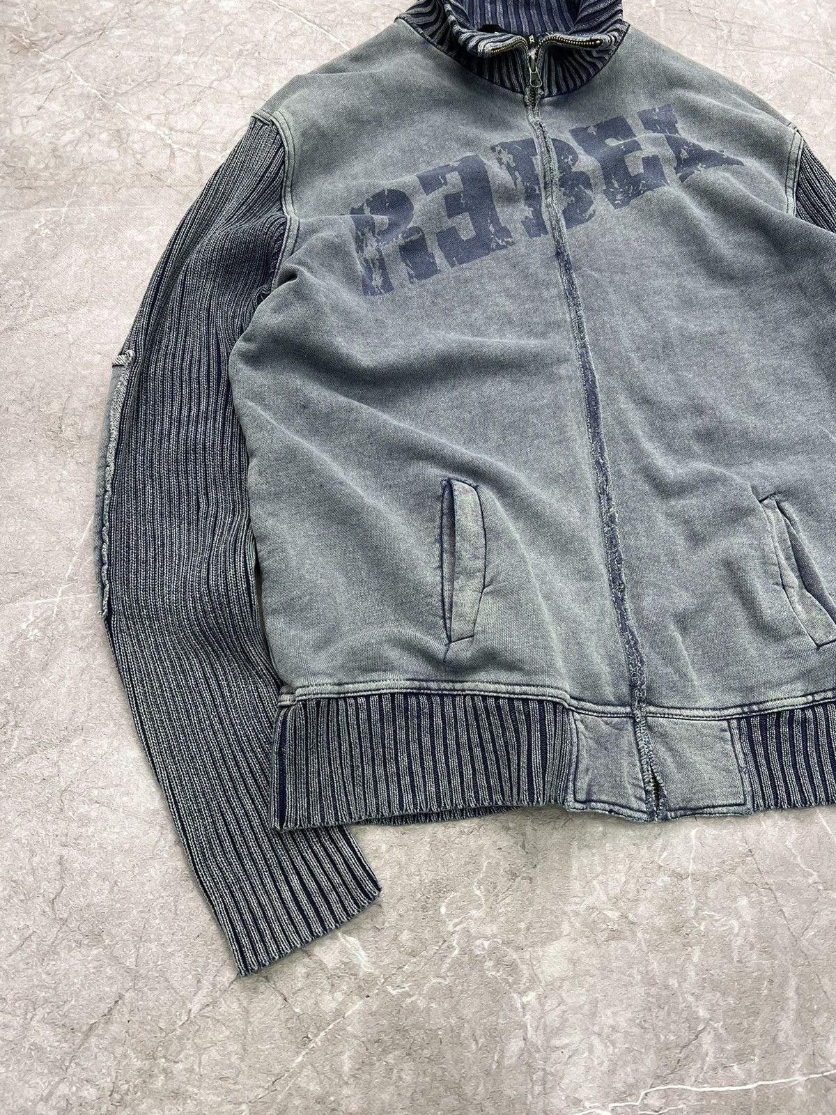 Hysteric Glamour × Vintage CRAZY WASHED MAISONMARGIELA Y2K STRIPED SWEATER Size US XL / EU 56 / 4 - 2 Thumbnail
