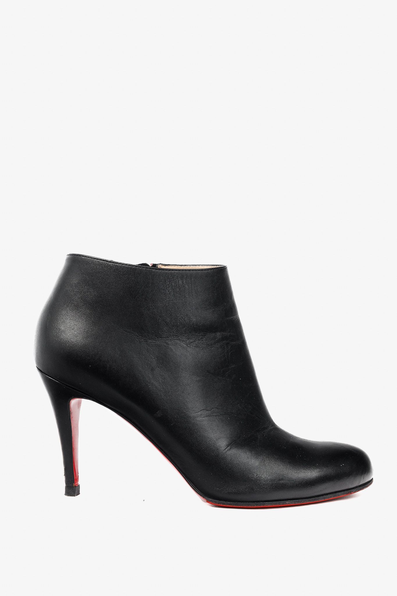 Christian Louboutin Christian Louboutin Belle Black Leather Ankle Boots Size US 8 / IT 38 - 1 Thumbnail
