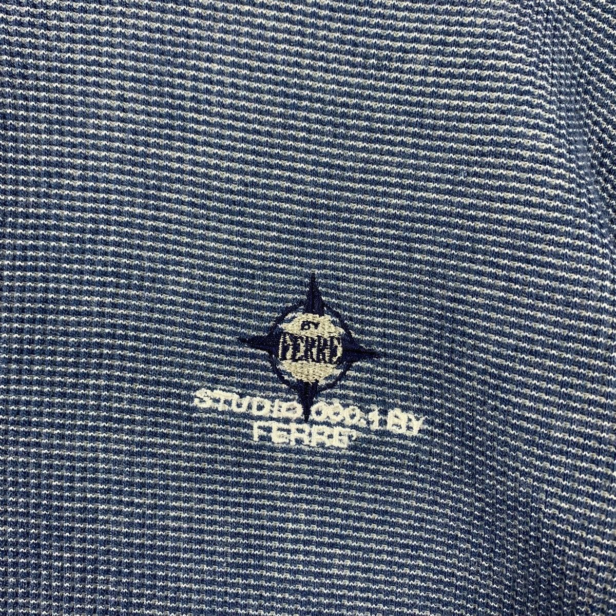 Gianfranco Ferre × Japanese Brand × Vintage Vintage 90s STUDIO 001 by FERRE Small stripe polo tee Size US M / EU 48-50 / 2 - 9 Thumbnail