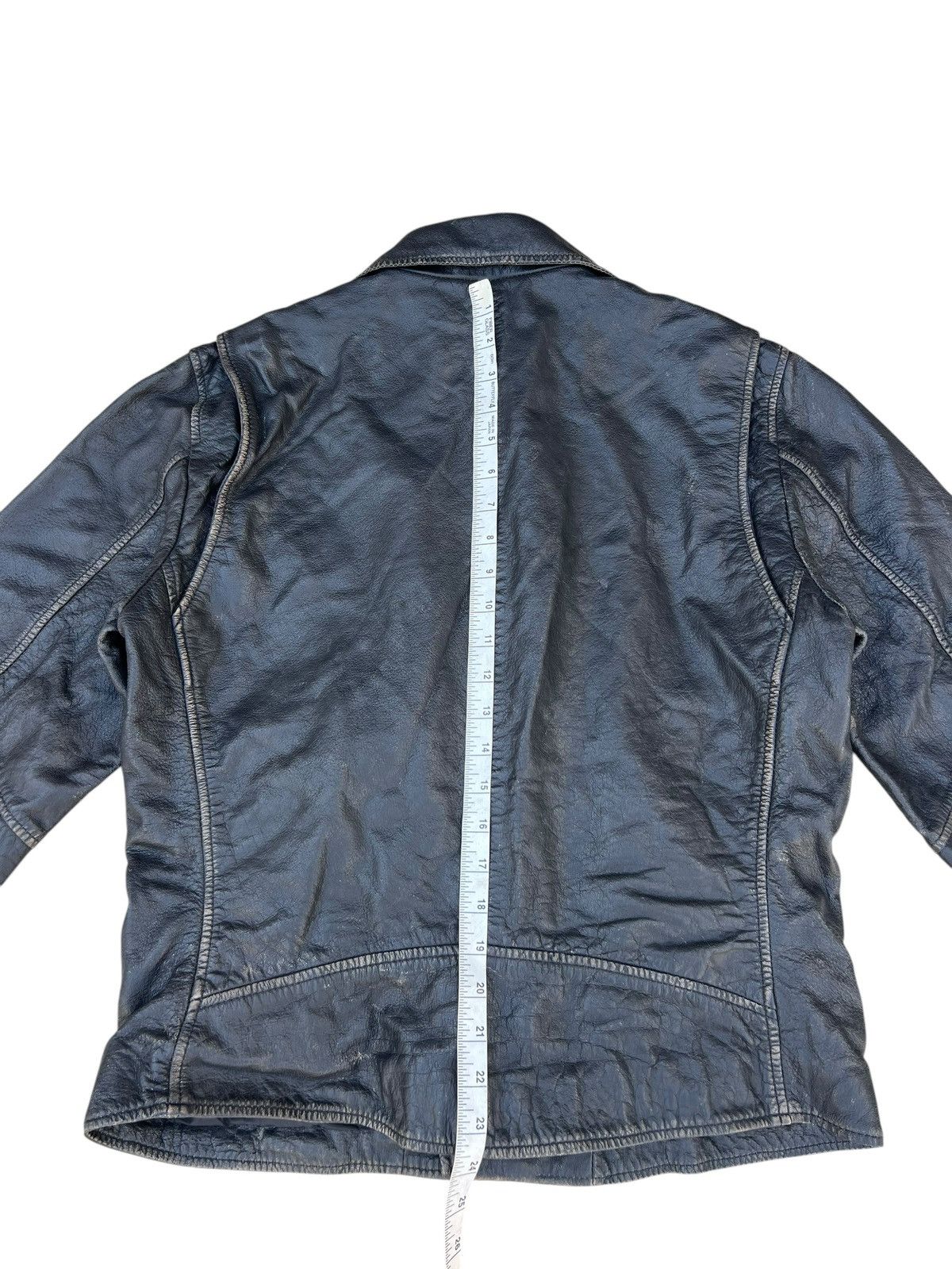 Levi's Levi’s Talon Patina Black Leather Double Collar Biker Jacket Size US M / EU 48-50 / 2 - 17 Thumbnail