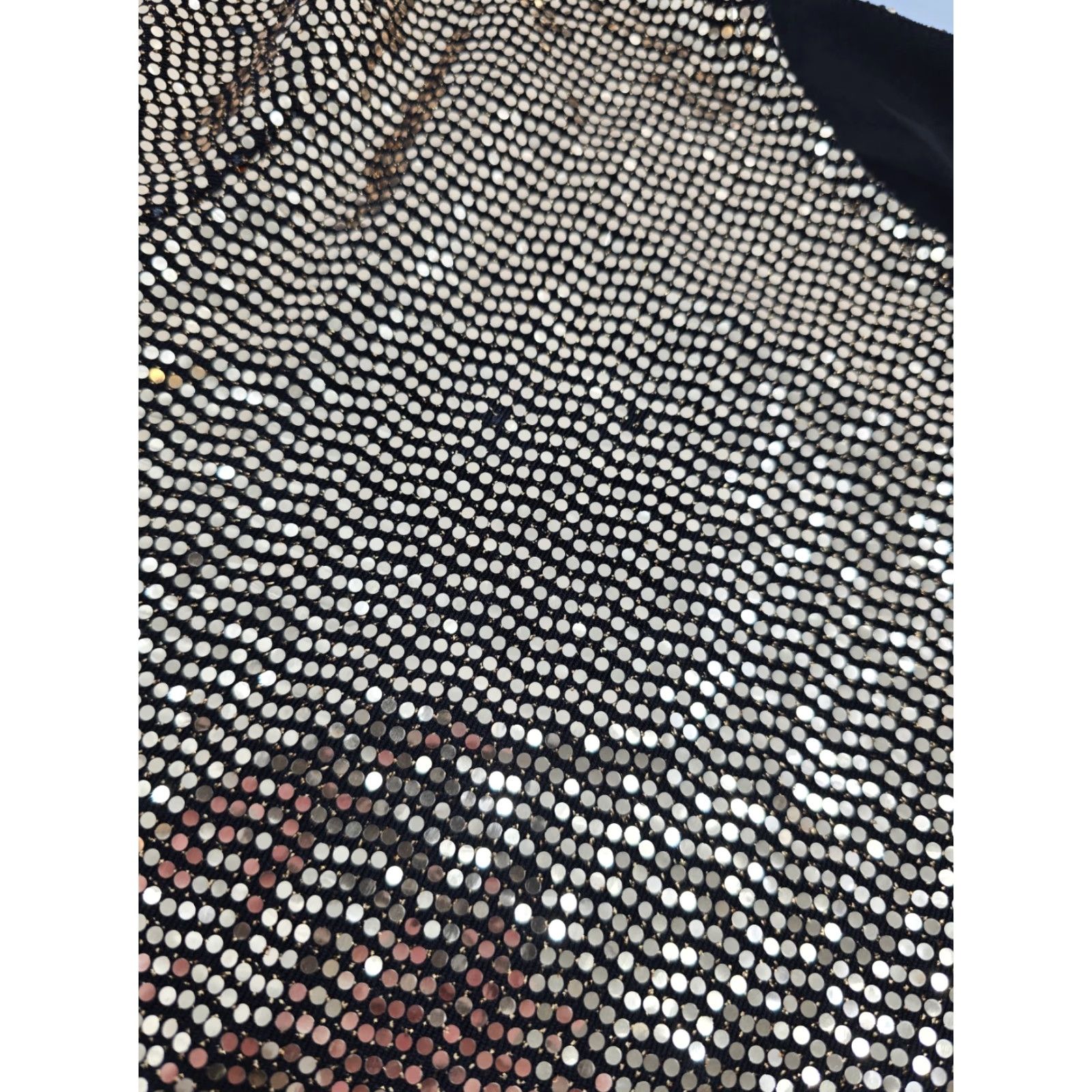 Kasper Kasper Blouse - Women’s Shine Dot Ruffle SLV - Black/Gold - Petite XL - 3/4 Sleeve - Round Neck - Pullover - NWT Size XL / US 12-14 / IT 48-50 - 3 Thumbnail