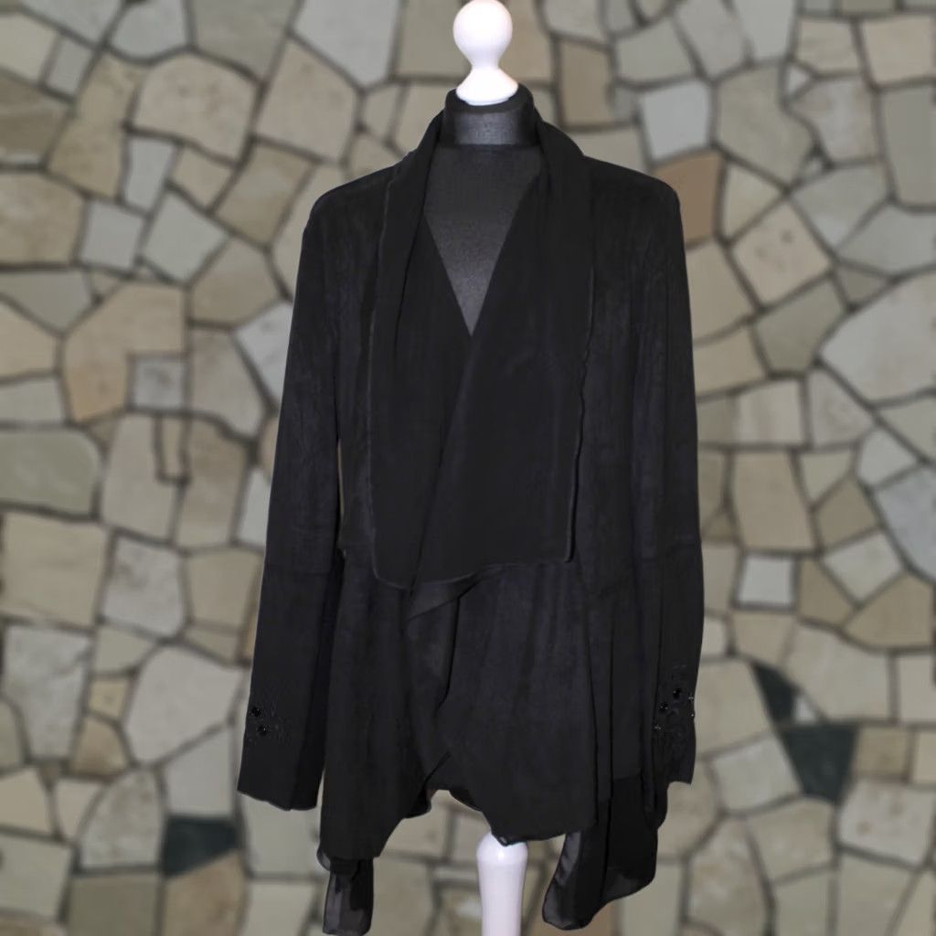 Desigual Desigual Womens Black Cardigan Jumper Size 44 V-Neck Knit Wrap Jacket Womens 44 Black Size ONE SIZE - 1 Thumbnail