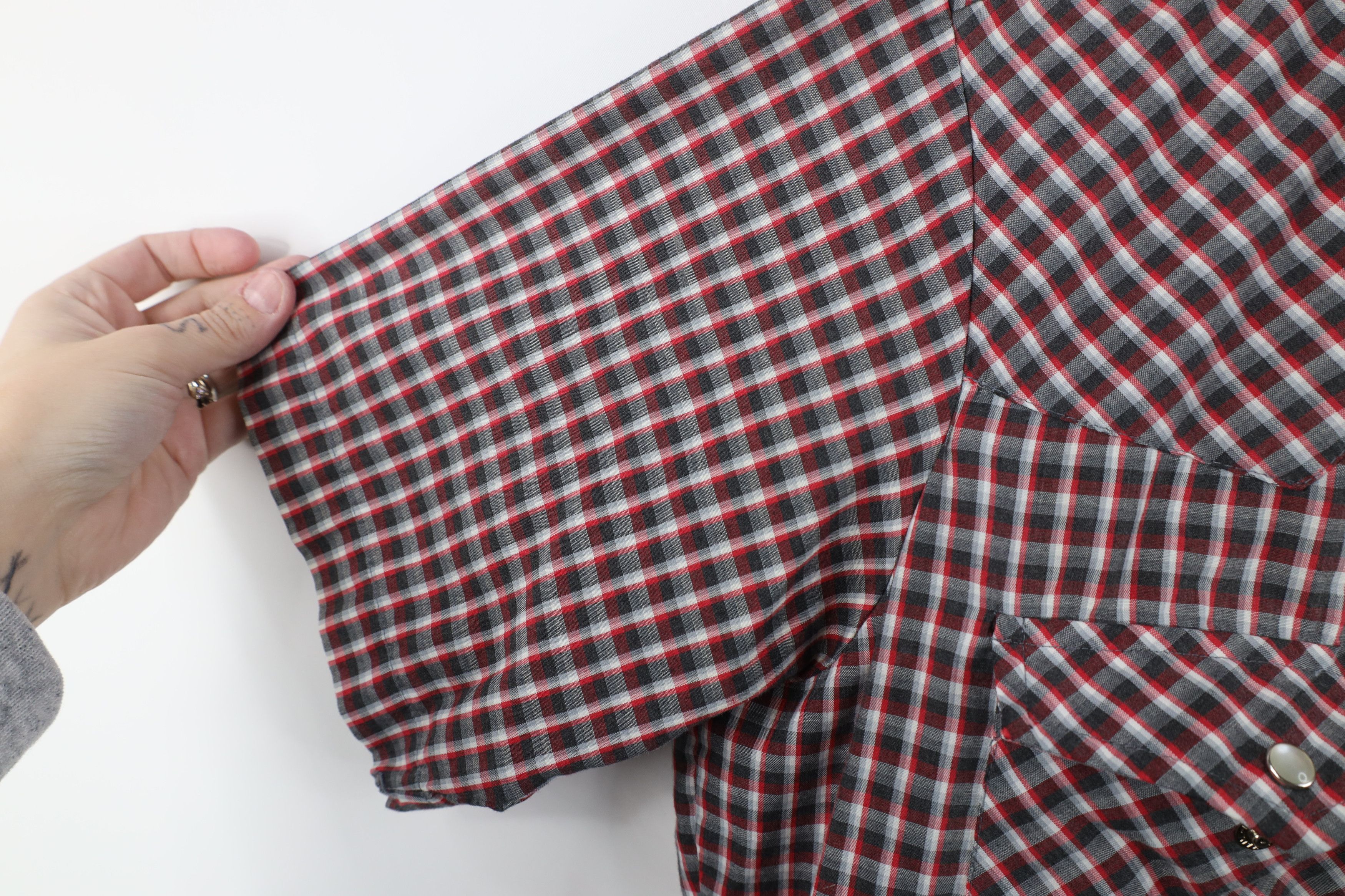 Levi's Vintage 80s 90s Levis Cowboy Button Short Sleeve Shirt Plaid Size US L / EU 52-54 / 3 - 6 Thumbnail