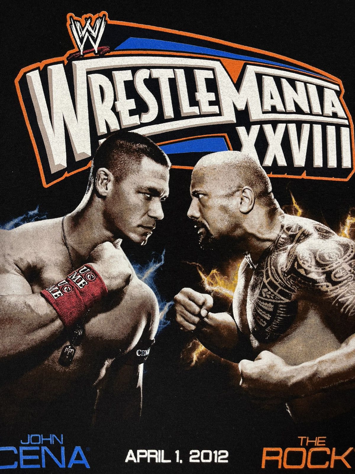 WWE Vintage WWE Wrestlemania John Cena vs The Rock tee 2012 Size US S / EU 44-46 / 1 - 9 Thumbnail