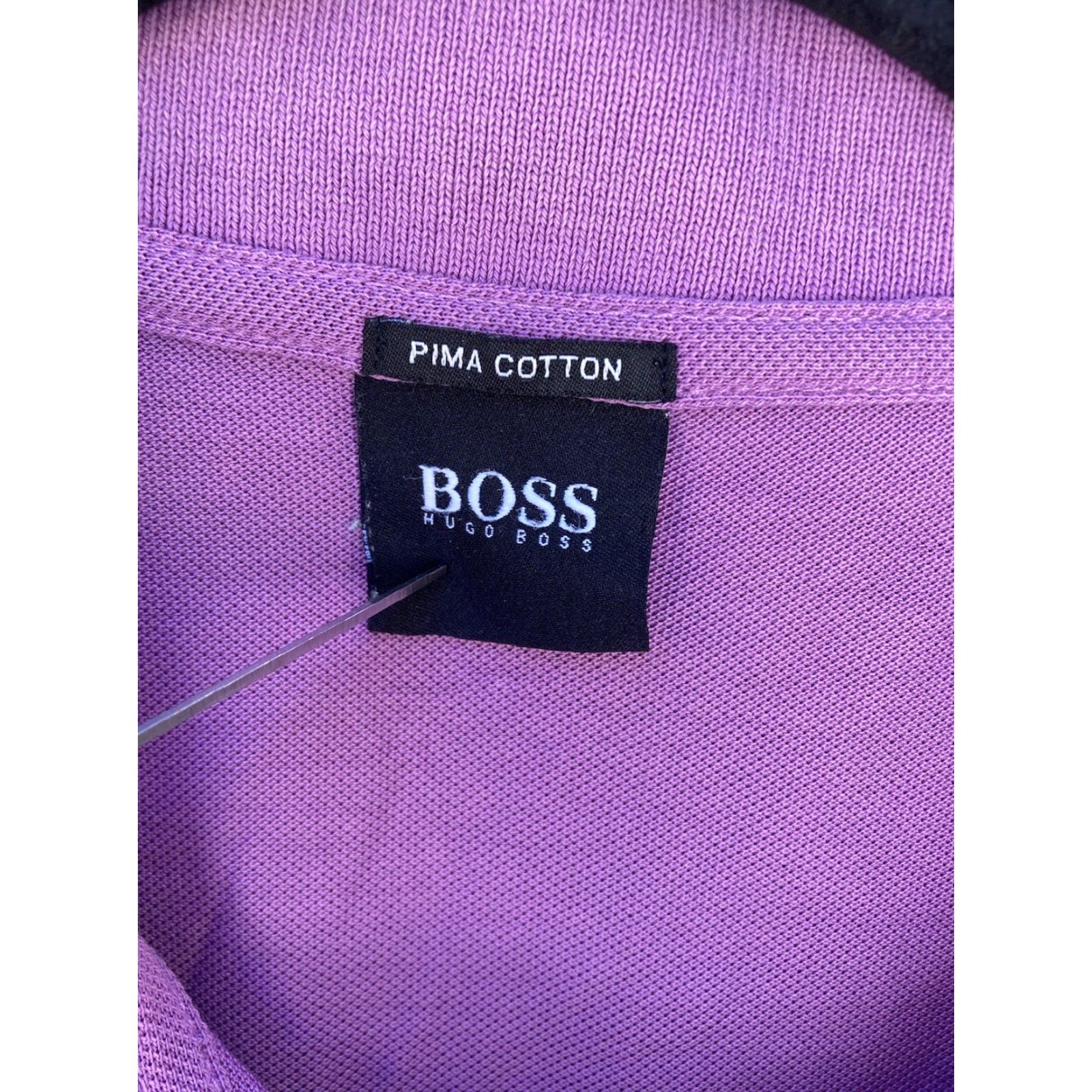 Hugo Boss HUGO BOSS Purple Solid Logo SS Polo M Classic City Pima Cotton Golf Design Shirt Mens Medium Purple Logo Polo 80s 90s City USA Size US M / EU 48-50 / 2 - 2 Thumbnail