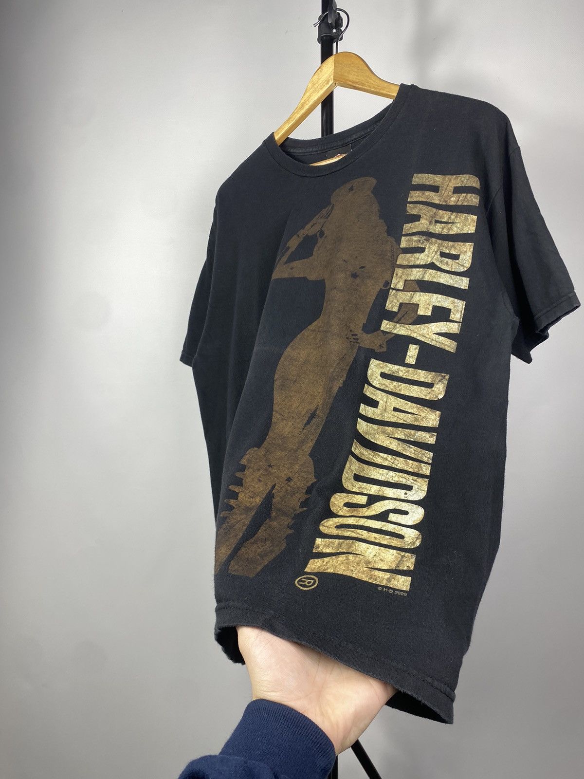 Harley Davidson × Vintage Vintage 90s Harley Davidson SEXY big print y2k T shirt Size US L / EU 52-54 / 3 - 2 Thumbnail