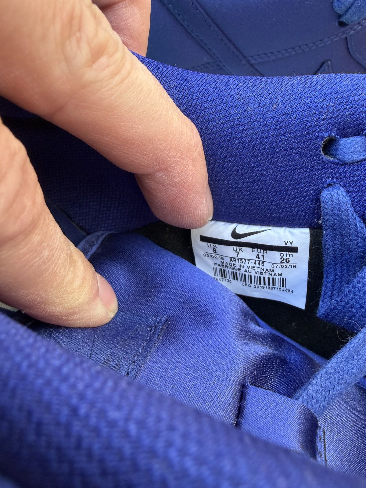 Nike Nike Dunk SB Low NBA Deep Royal Blue Satin Size US 8 / EU 41 - 9 Thumbnail